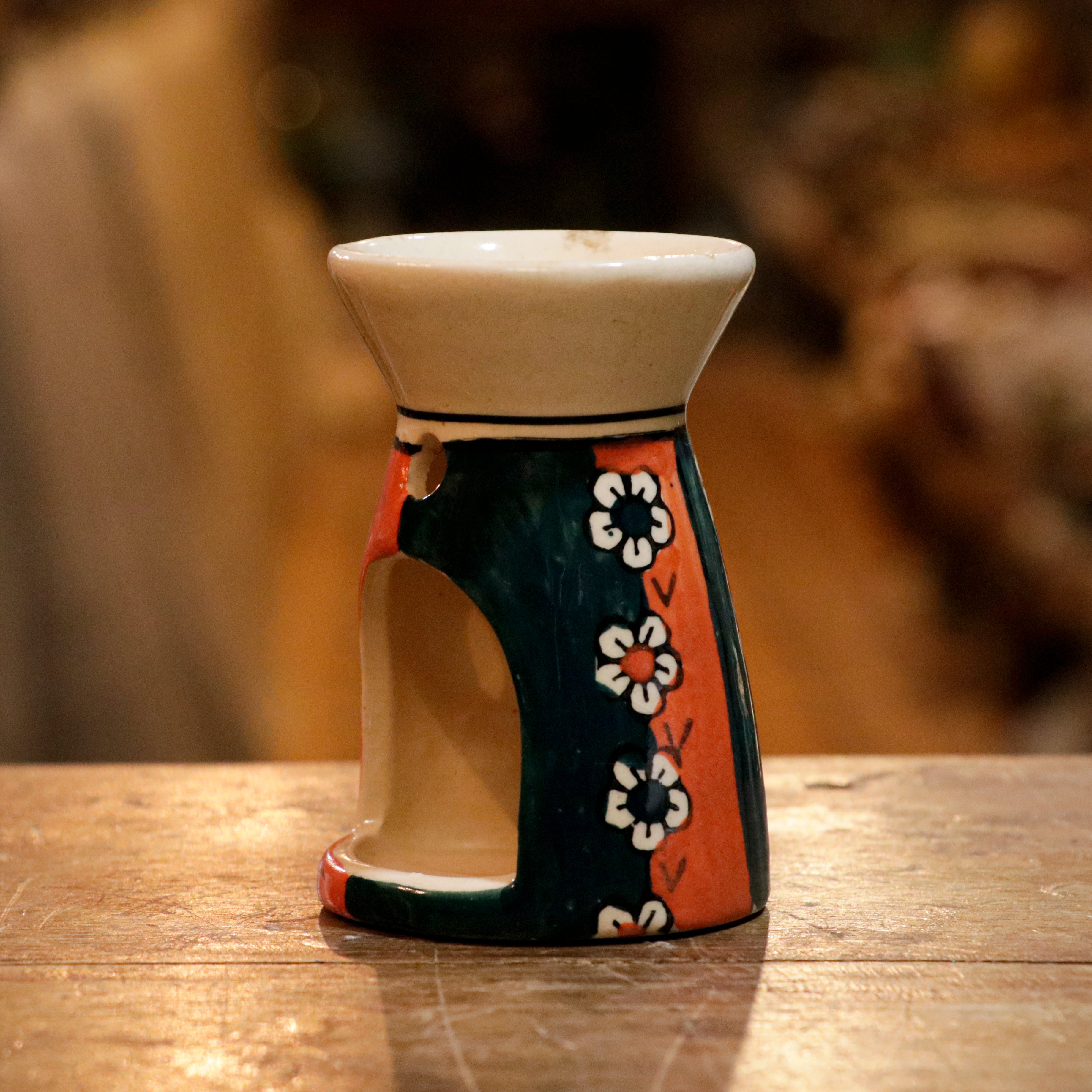 Majestic Rich Flower Designed Ceramic Candle Holder Candle Holder