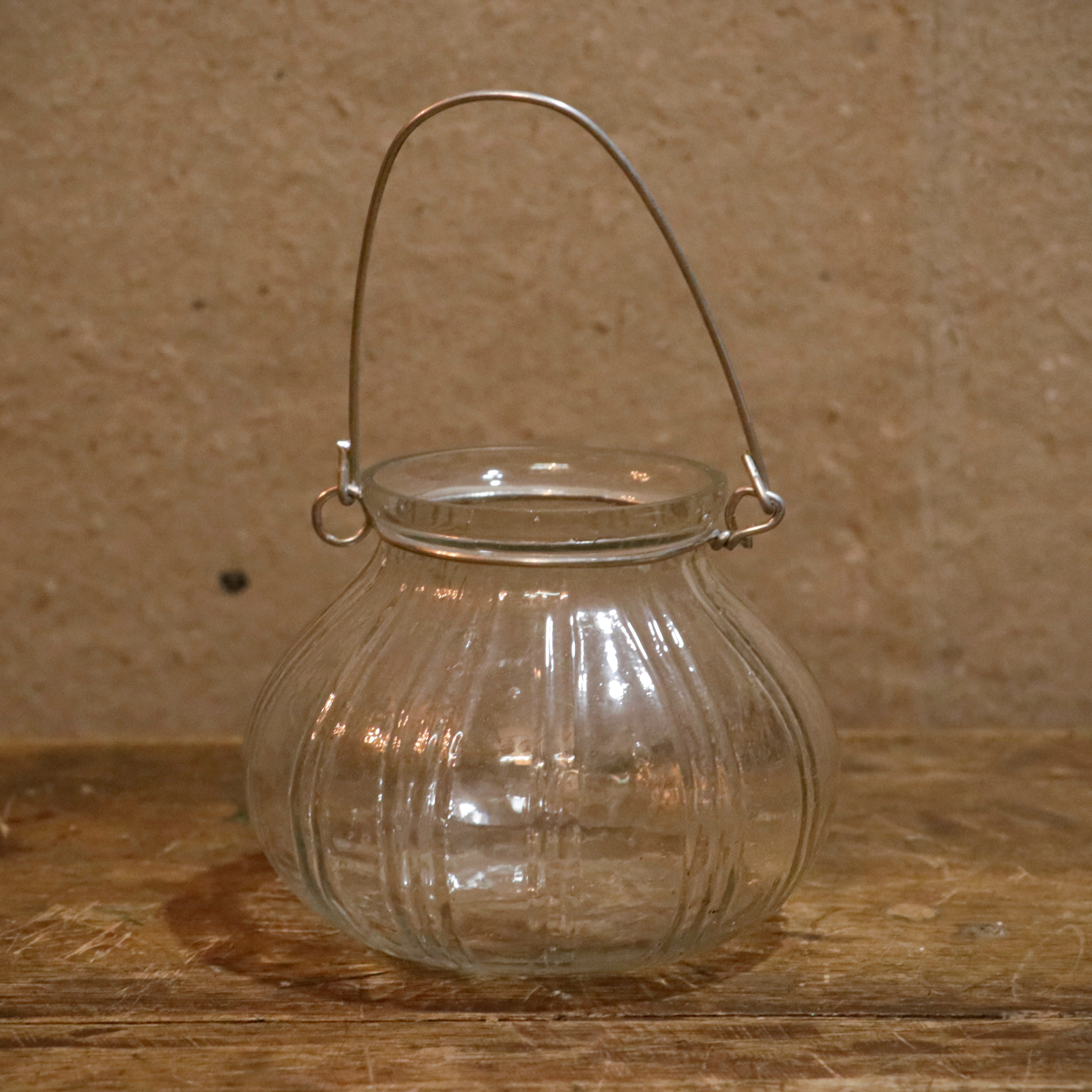 Old Heritage Hanging Transparent Jar Outdoor Candle Holder Candle Holder