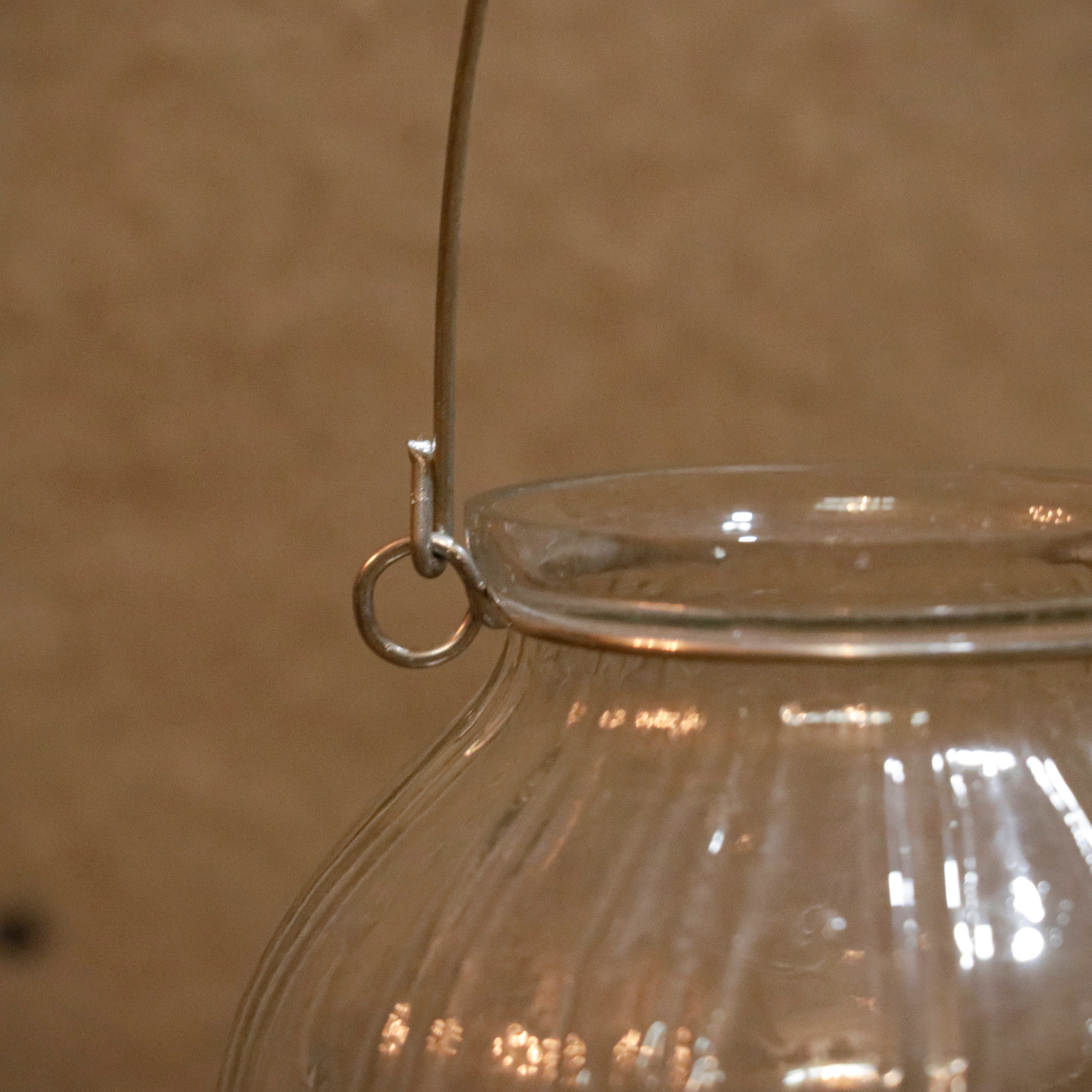 Old Heritage Hanging Transparent Jar Outdoor Candle Holder Candle Holder