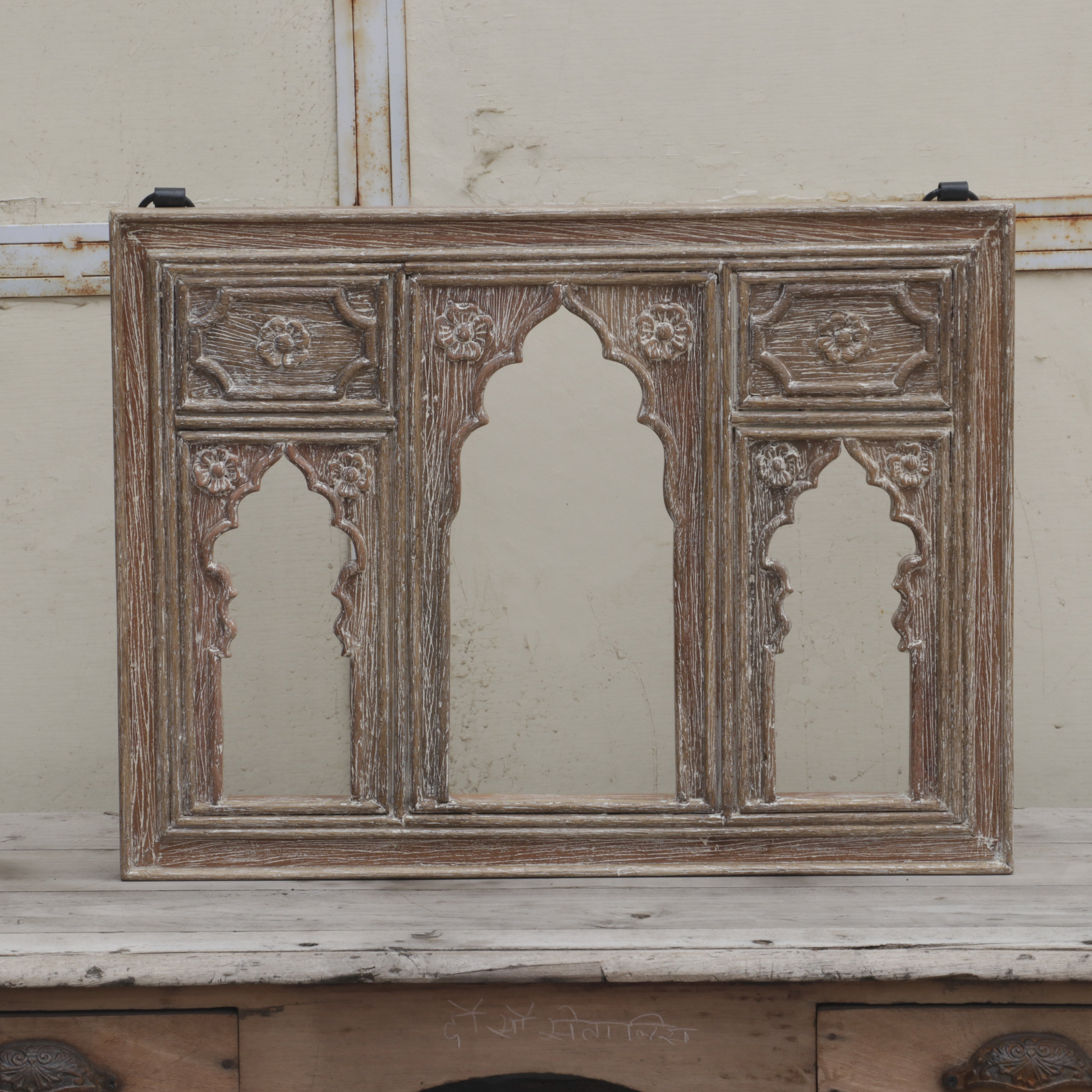 Unique Carved Heritage Finished Wooden Handmade Wall Mirror Wall Decor