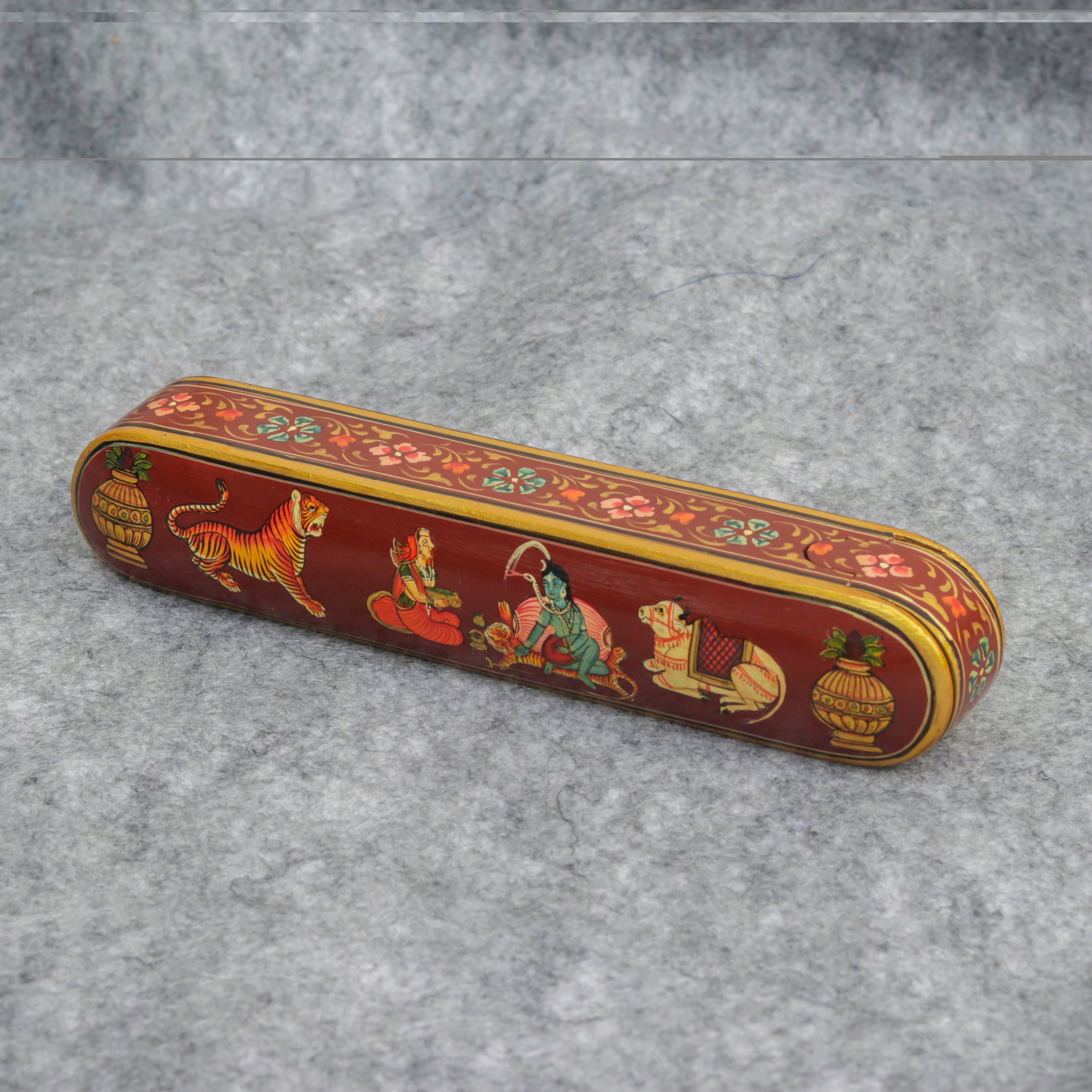 Classic Indian hand painted premium pen pencil Box Wooden Box