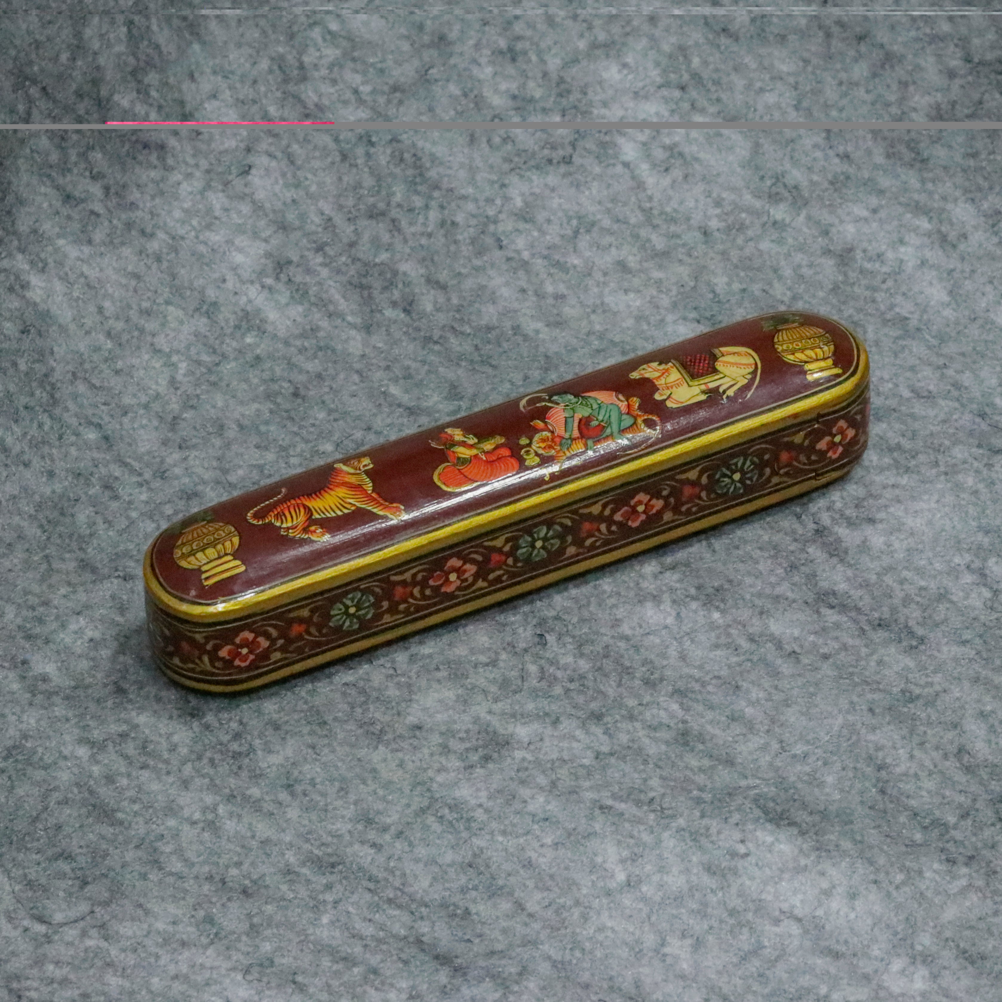 Classic Indian hand painted premium pen pencil Box Wooden Box