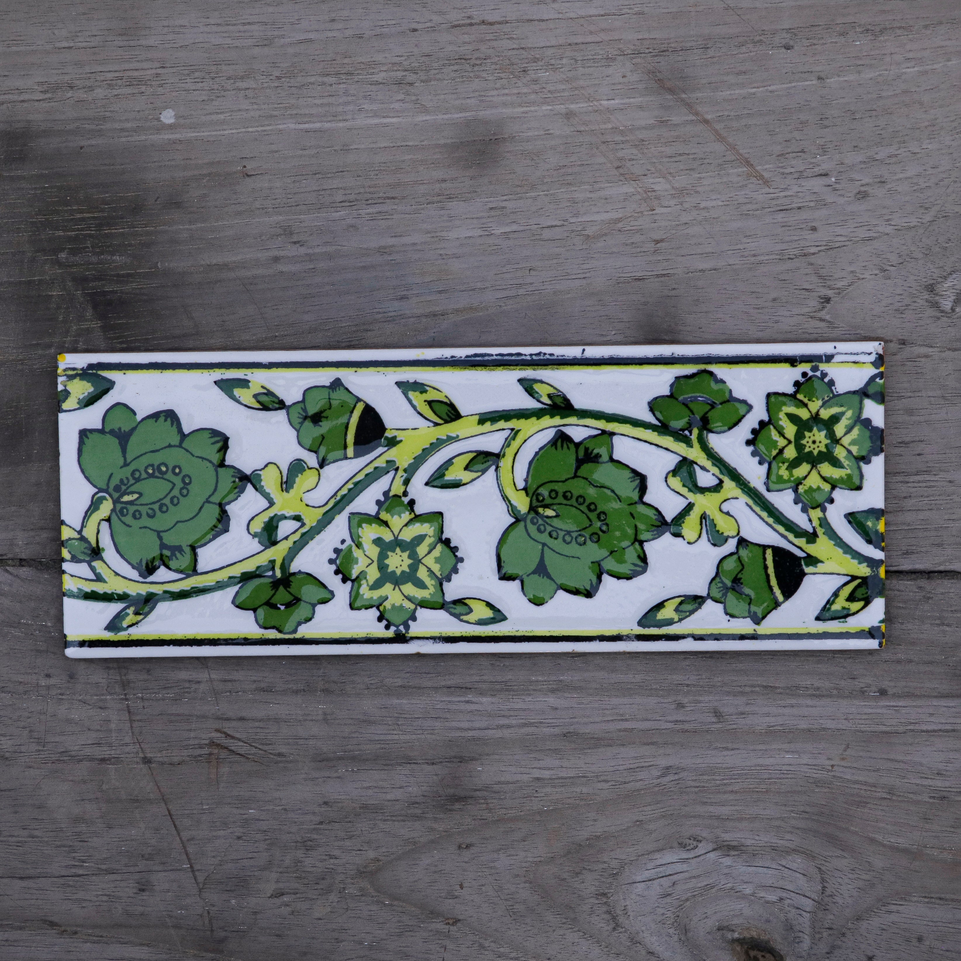 Antique grapes green modern tile Ceramic Tile