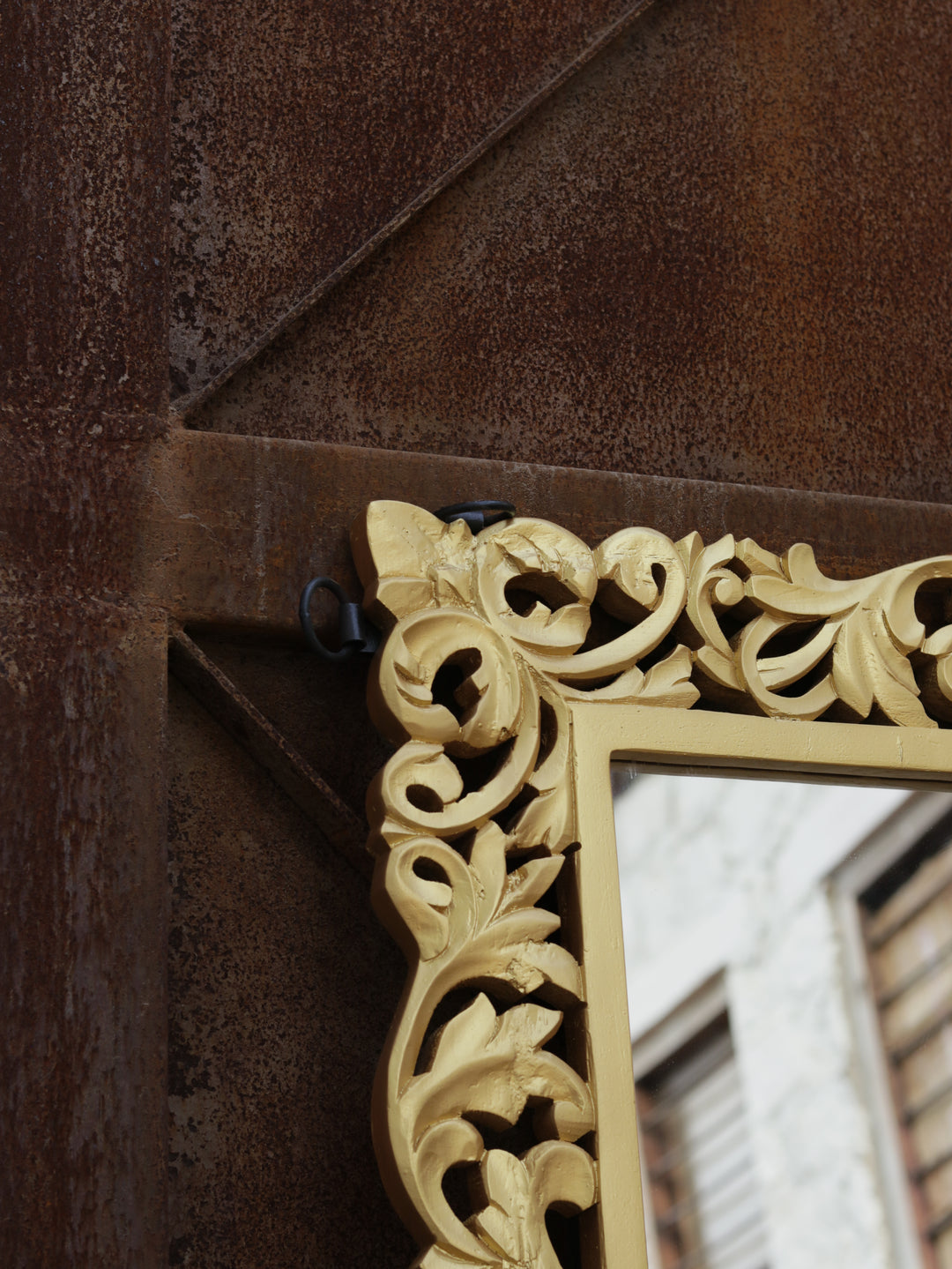 Swirling Fleur Carved Mirror Mirror