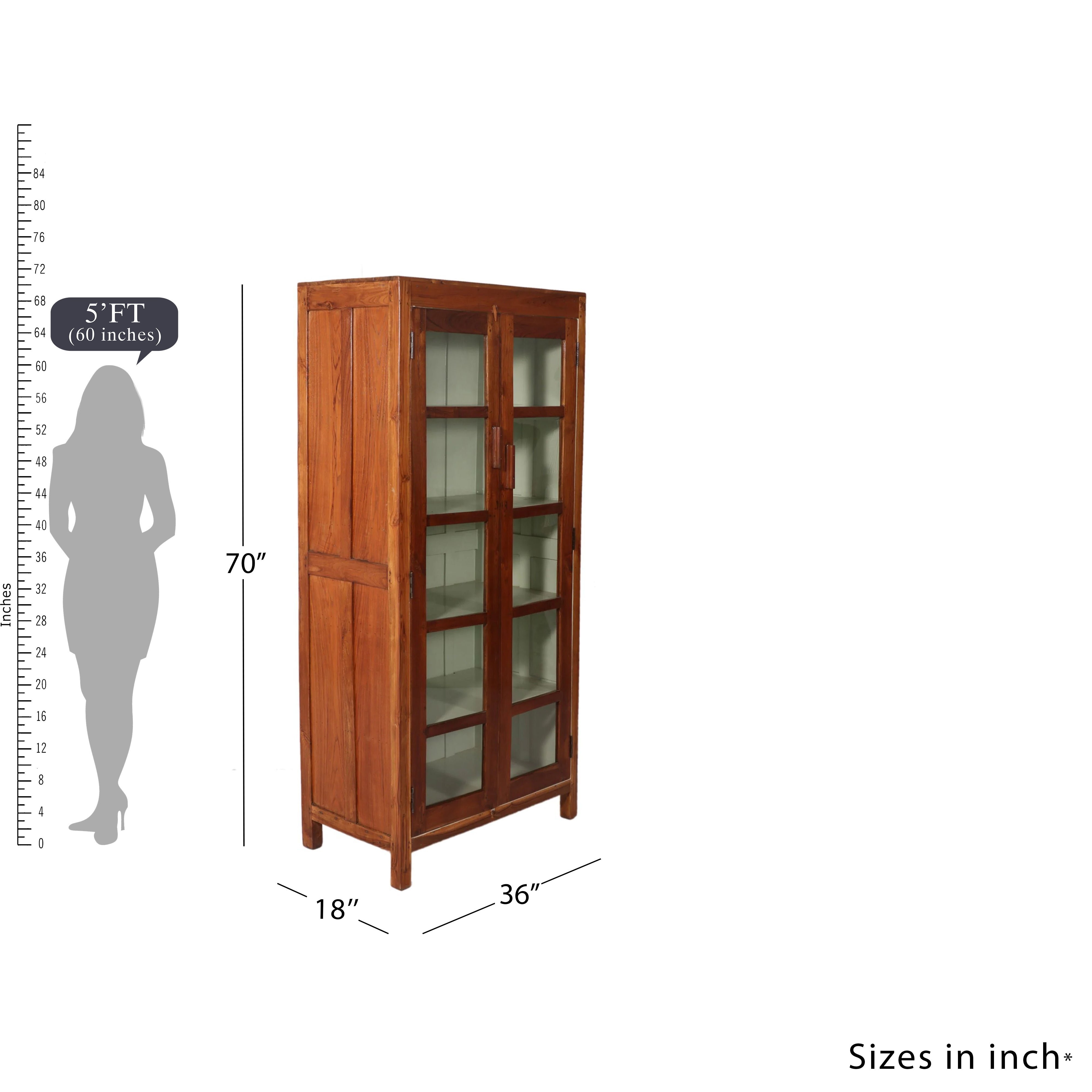 4-Shelf Display Cabinet Wardrobe