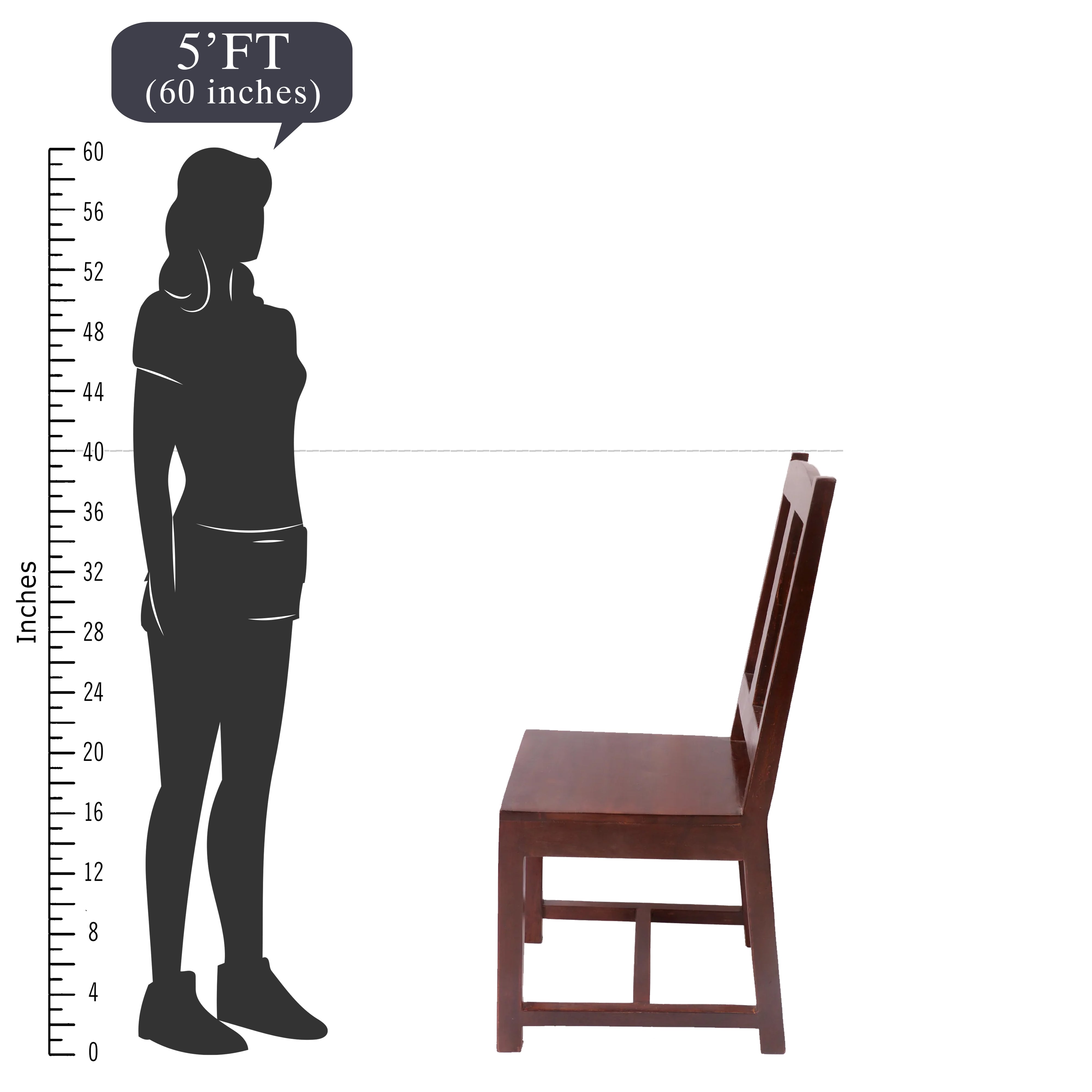 Natural Tone Simple Country Wood Chair