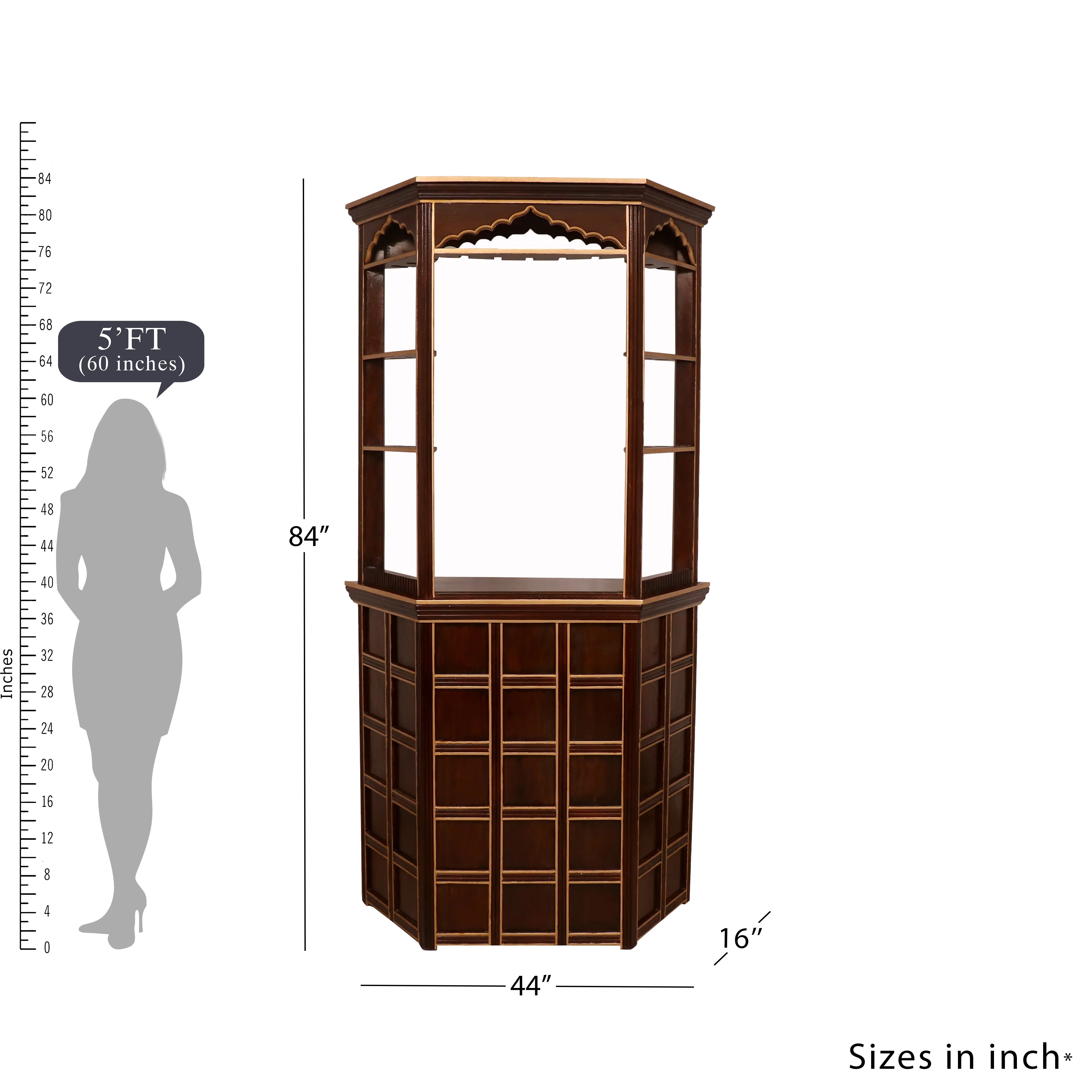 Royal Minaret Bar Console Bar Cabinet