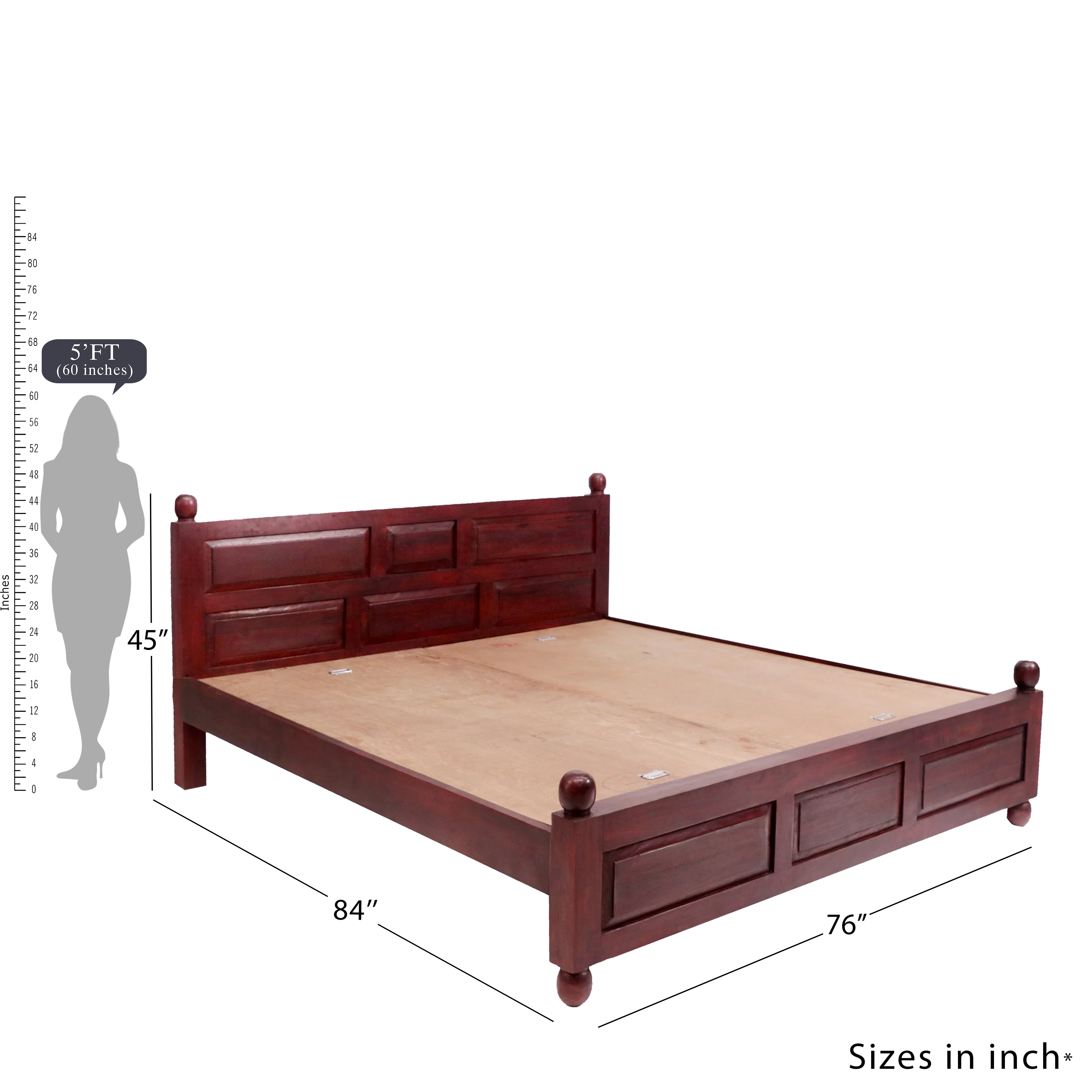 Wooden Plain Classical Bed Bed