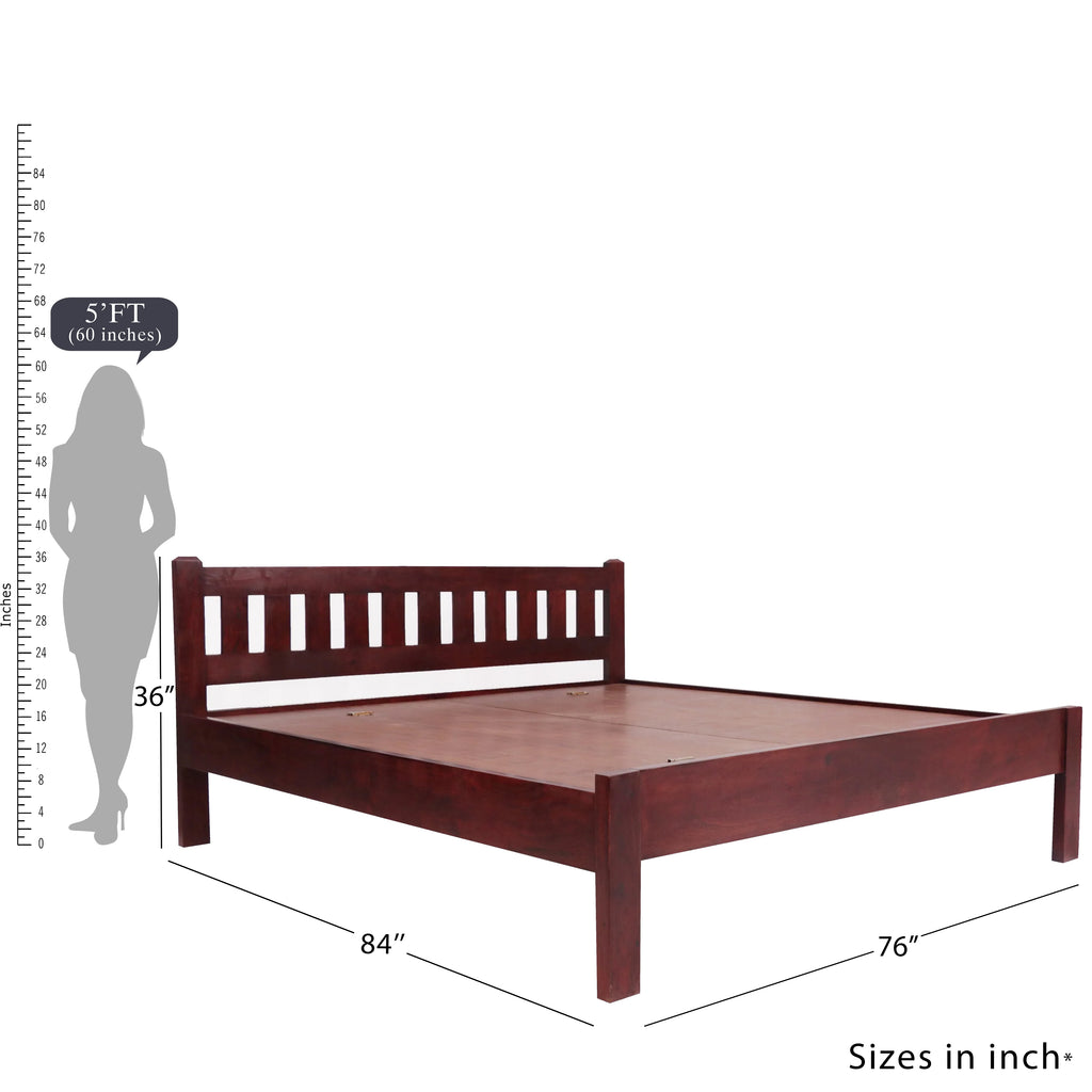 Teak Wood Contemporary Bed (Acacia wood ) Bed