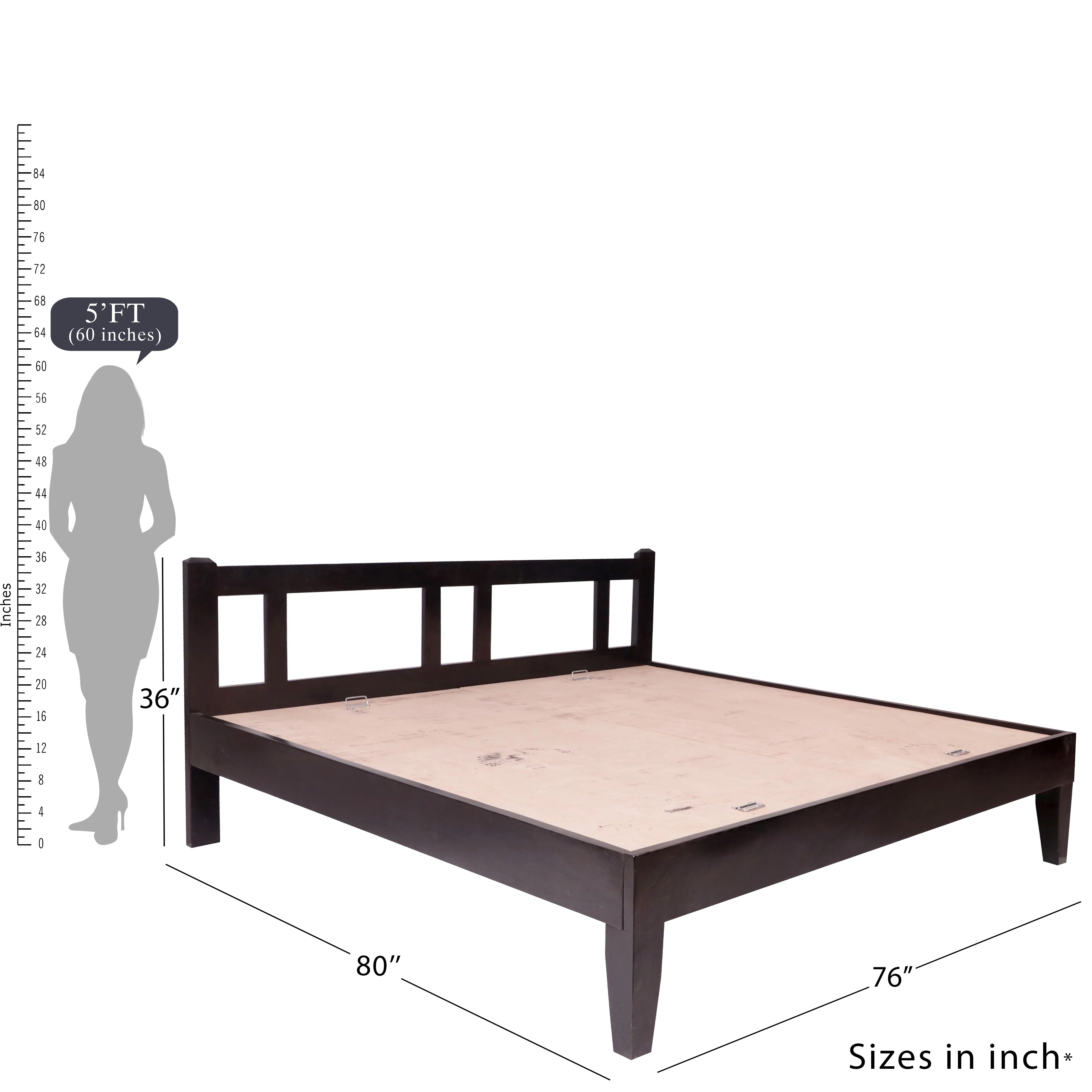 Teak wood Simplistic Bed ( Sheesham Wood ) Bed