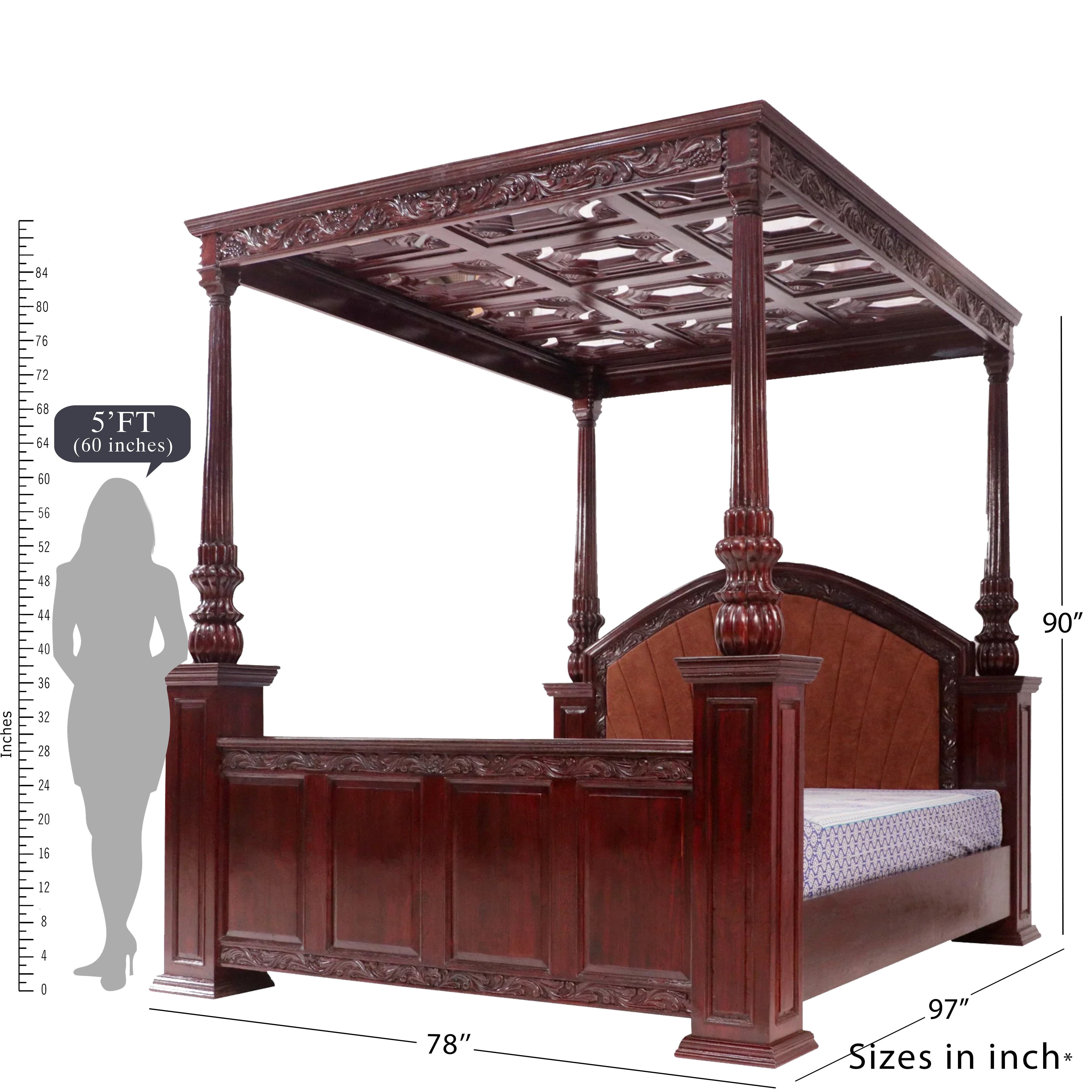 Classic Majestic Traditional Royal Bed Bed