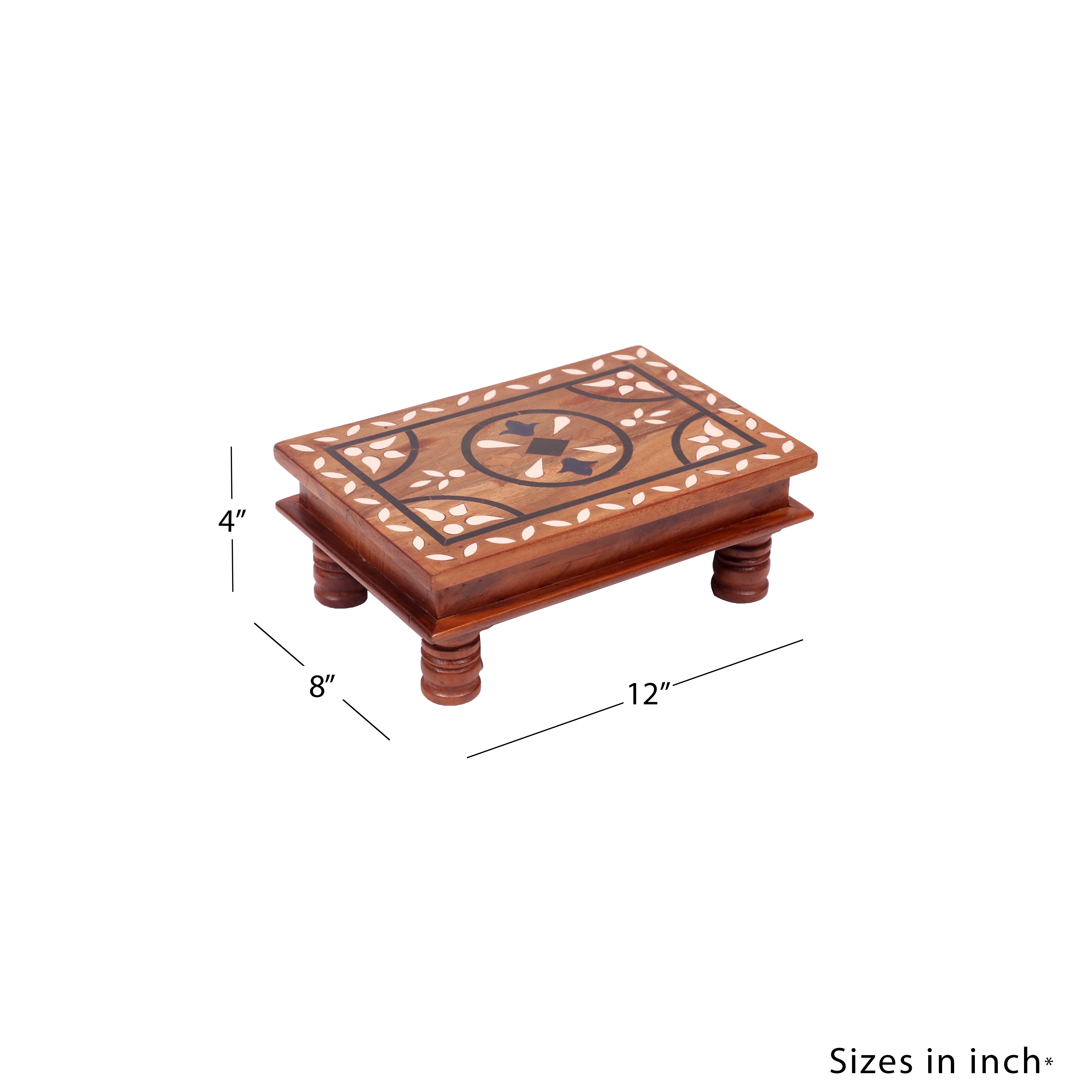 Classical Inlay Small Teak Bajot Bajot