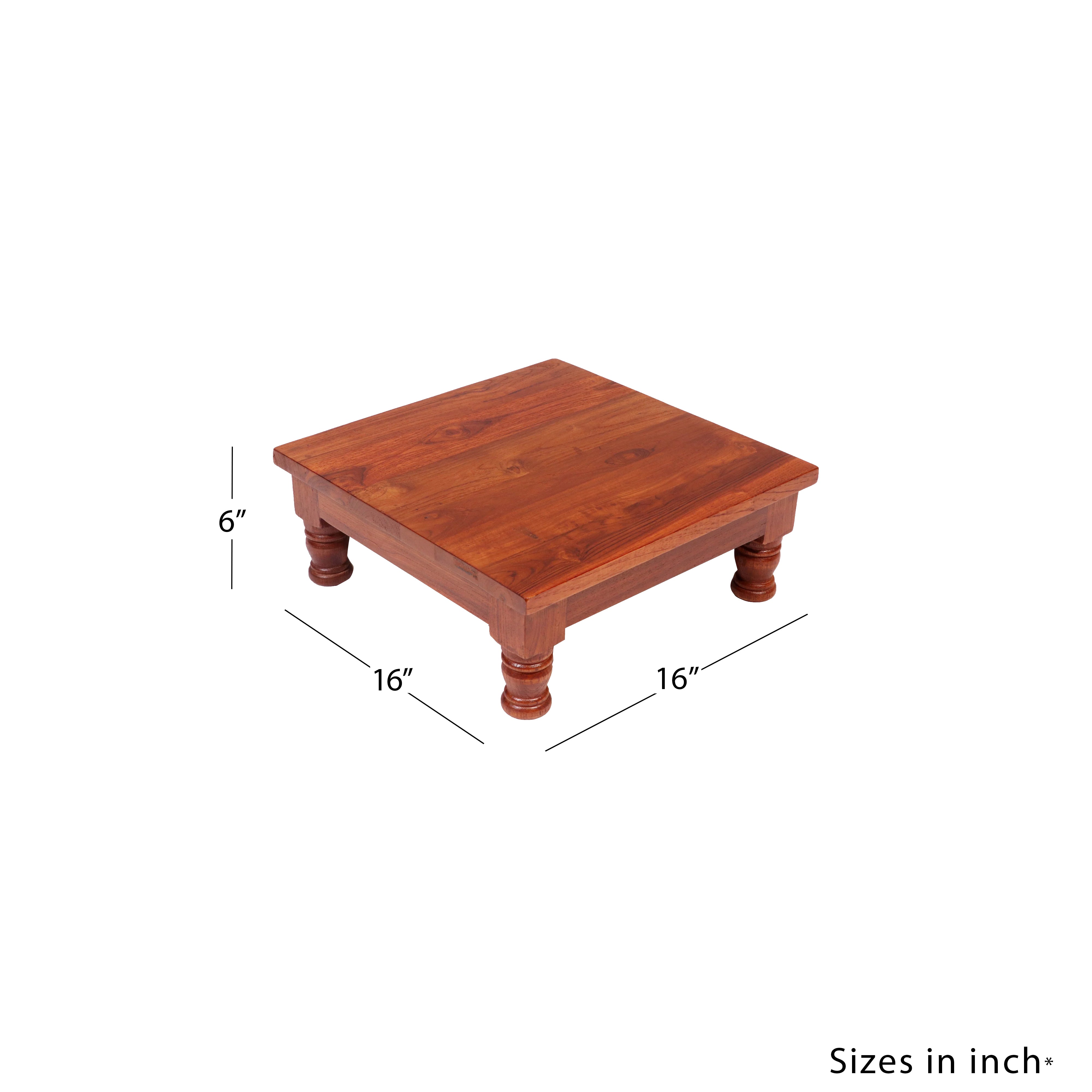 Durable TEAK Wood compact bajot /Chowki Bajot