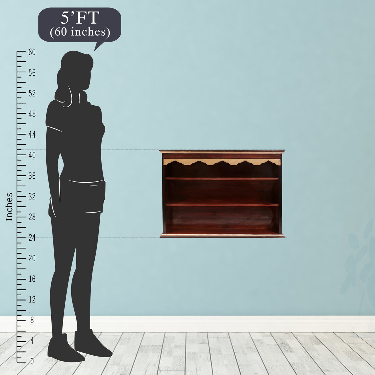 Rustic Wooden Wall Rack