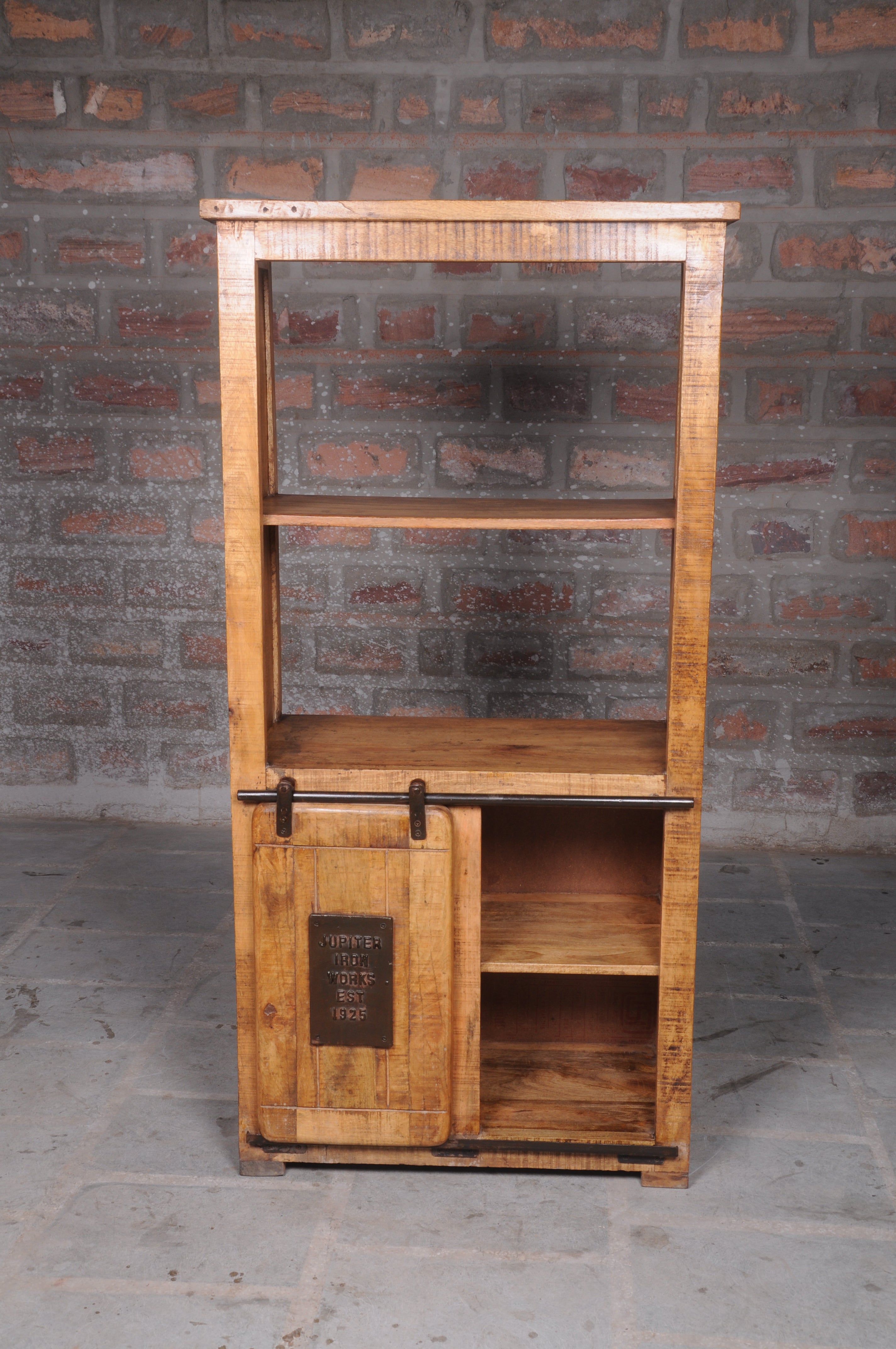 Indian Classic Rustic Reclaimed Handmade Library Wooden Book Case for Home Book Rack