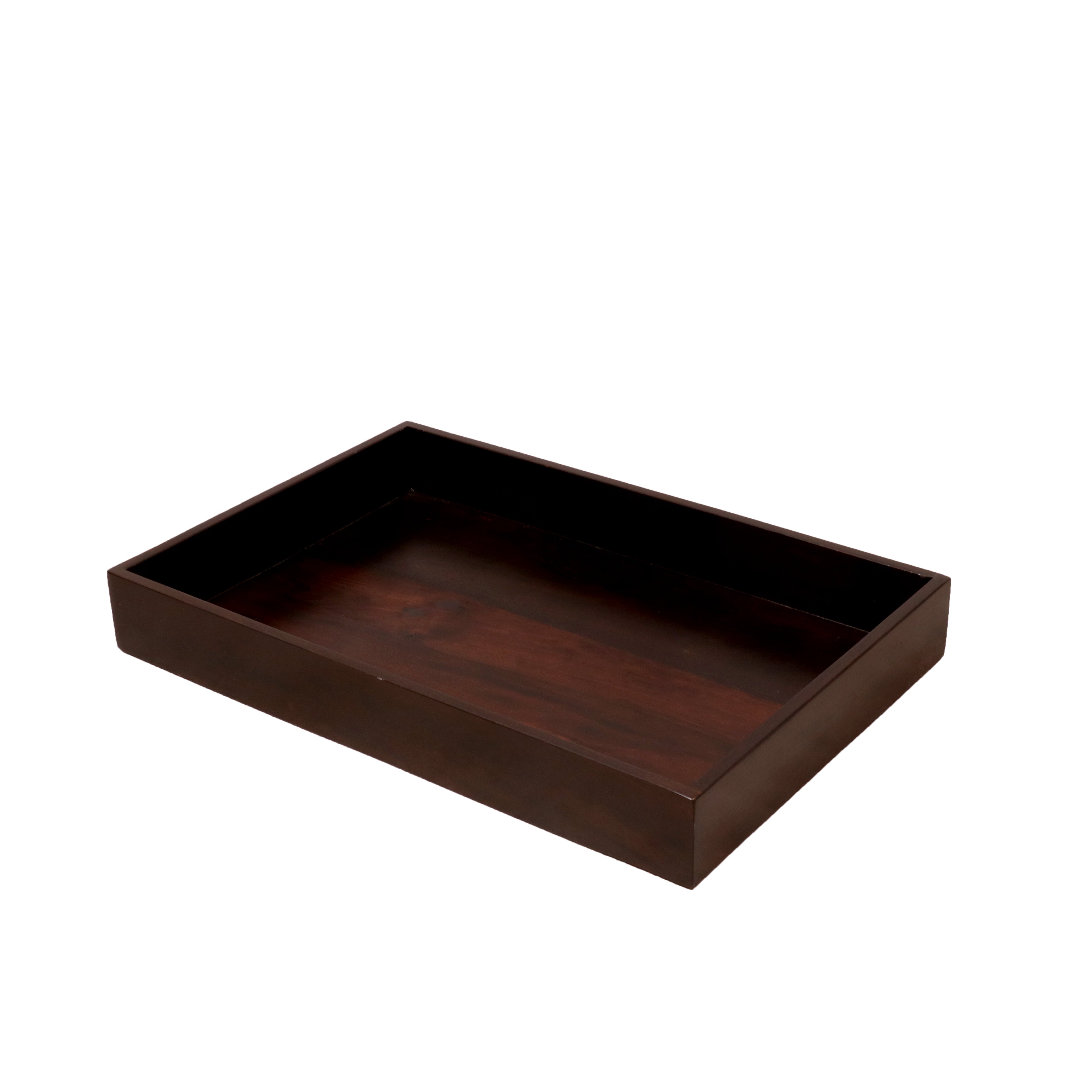Sophisticated Rectangular Wooden Tray Tray