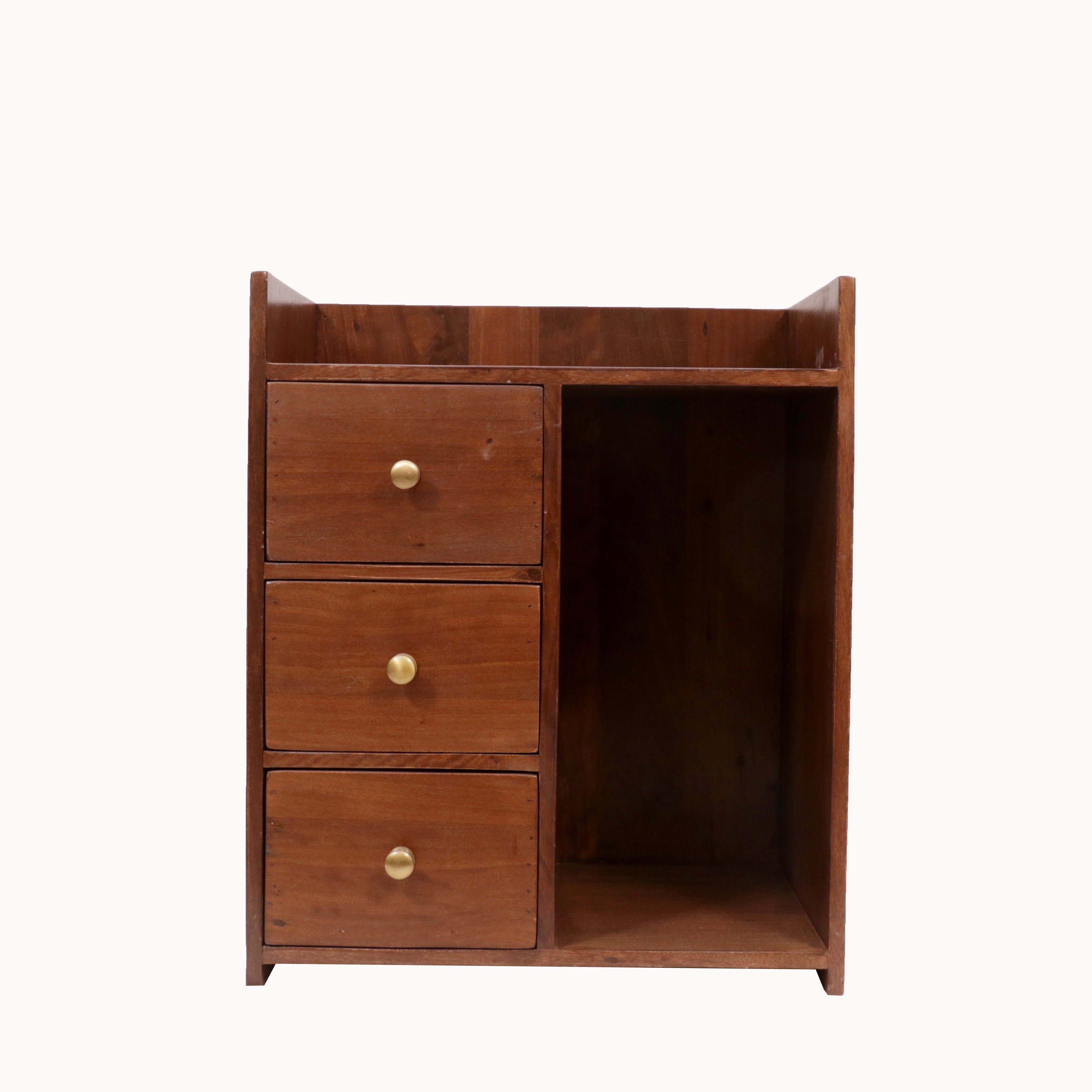 Triple Storage Night Stand (Right Side Drawer) Bedside