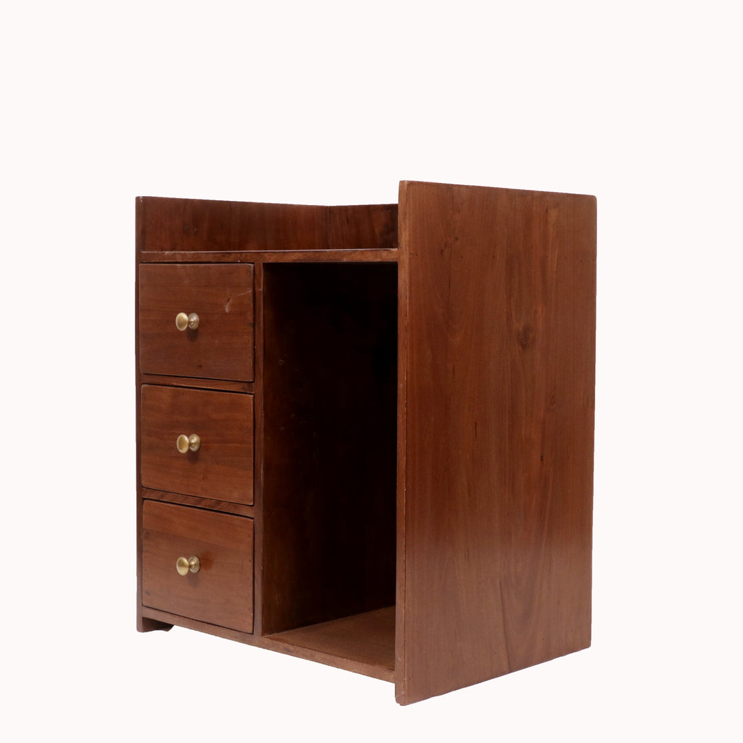 Triple Storage Night Stand (Right Side Drawer) Bedside