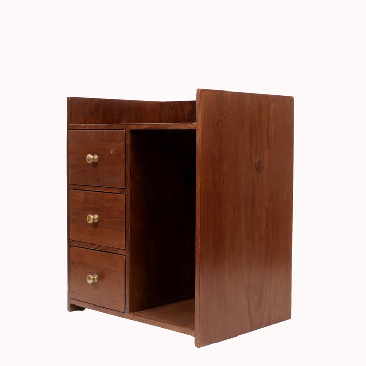 Triple Storage Night Stand (Right Side Drawer) Bedside