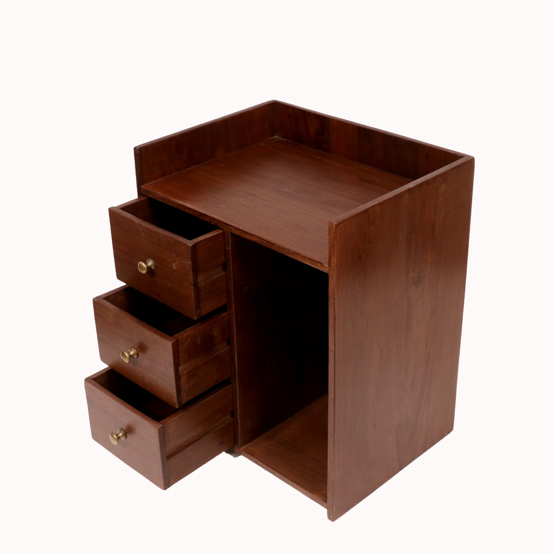 Triple Storage Night Stand (Right Side Drawer) Bedside