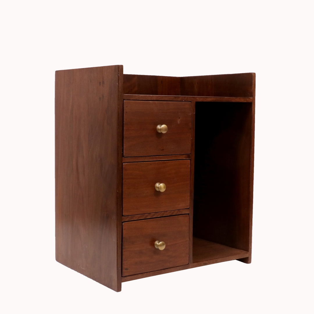 Triple Storage Night Stand (Right Side Drawer) Bedside