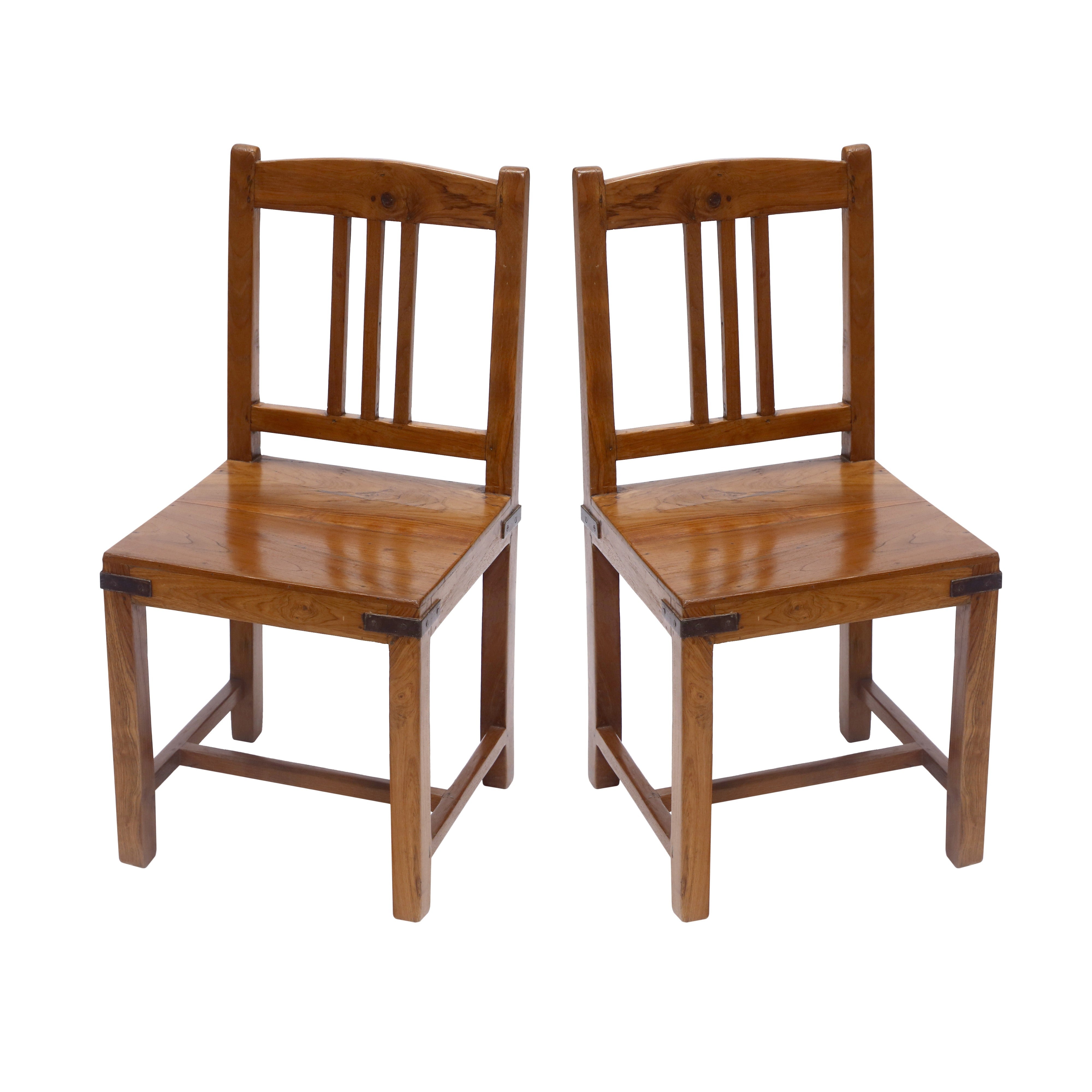 (Set of 2) Low Height Teak Chair Dining Chair