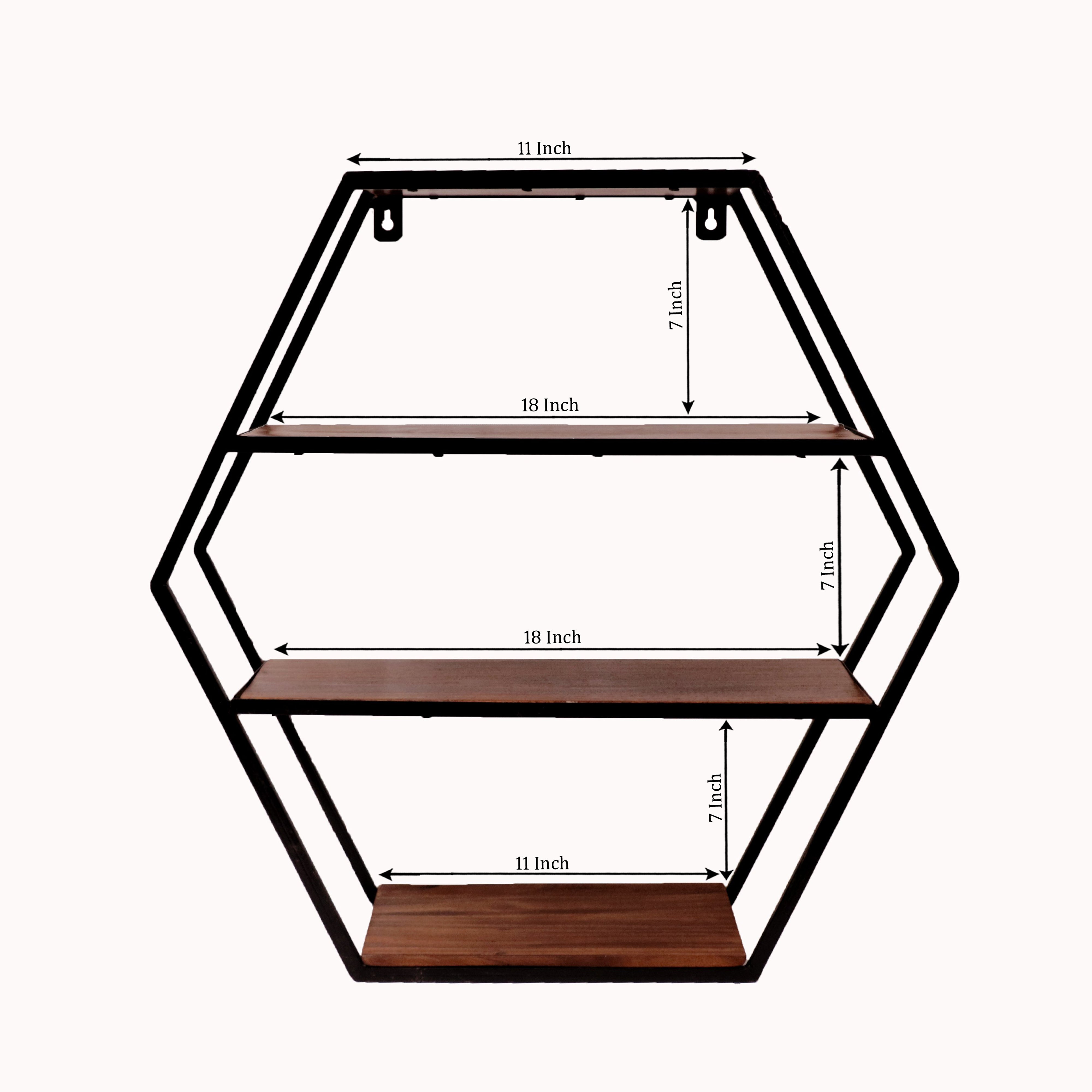 Flattened Diamond Shelf Rack