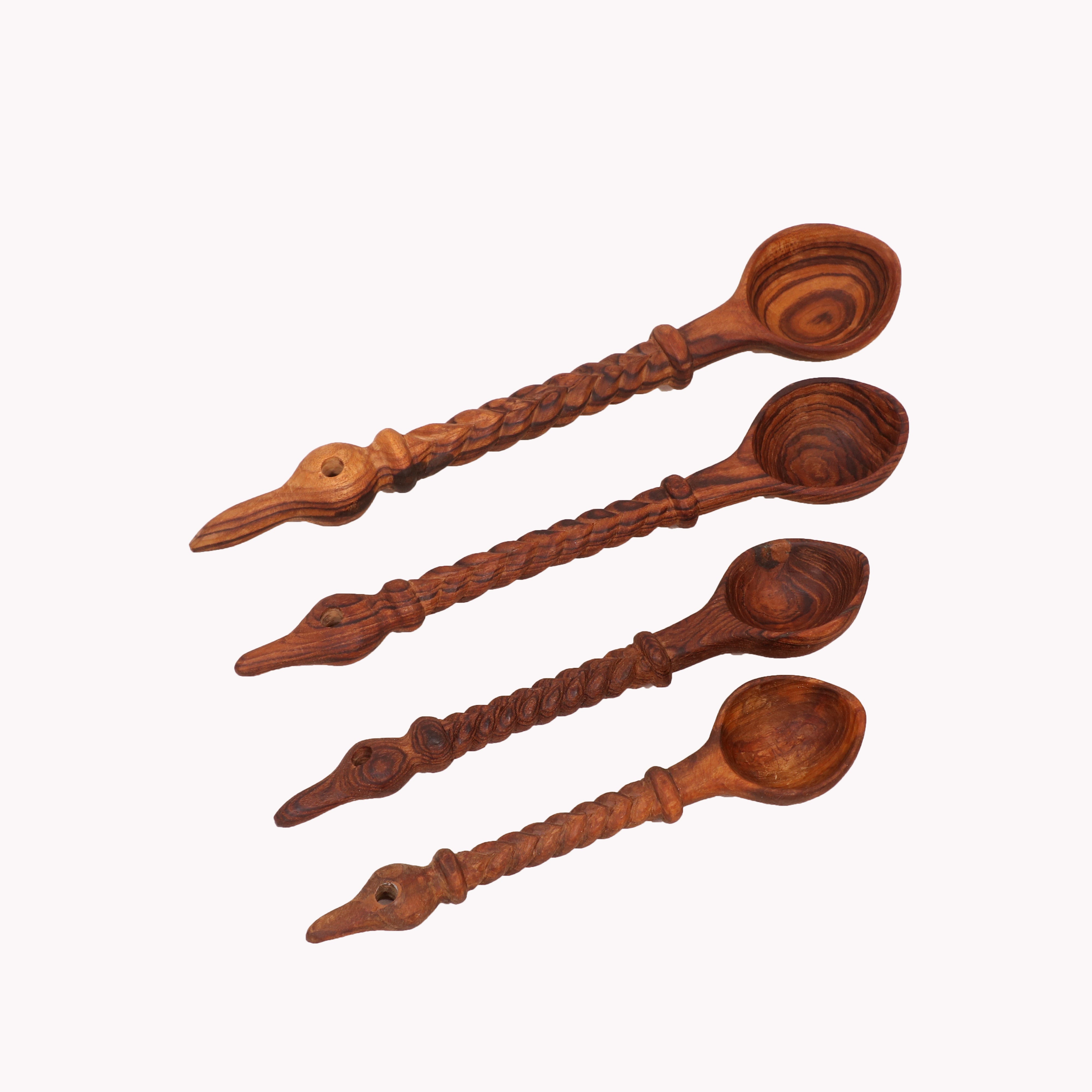 Four Rounded Serving Spoon Set Spoon