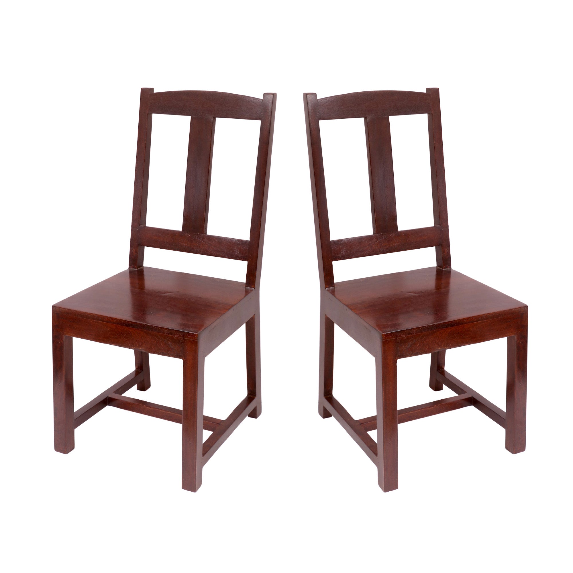 (Set of 2) Natural Tone Simple Country Wood Chair Dining Chair
