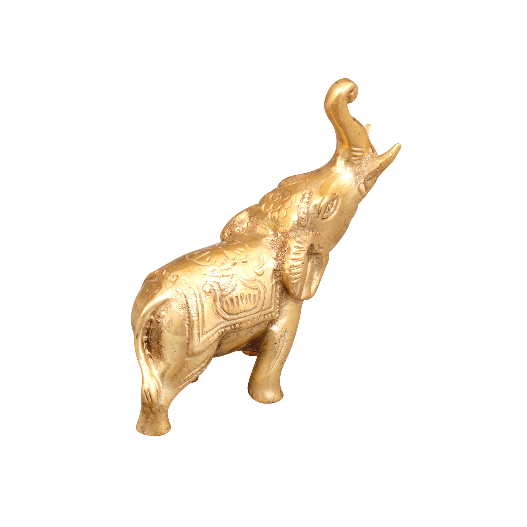 Royal Brass Playful Elephant Animal Figurine