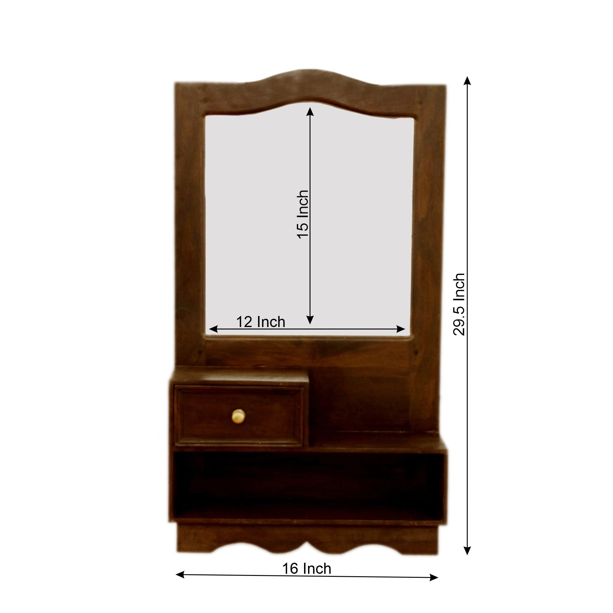 Single Drawer Hanging Dresser & Mirror Mirror