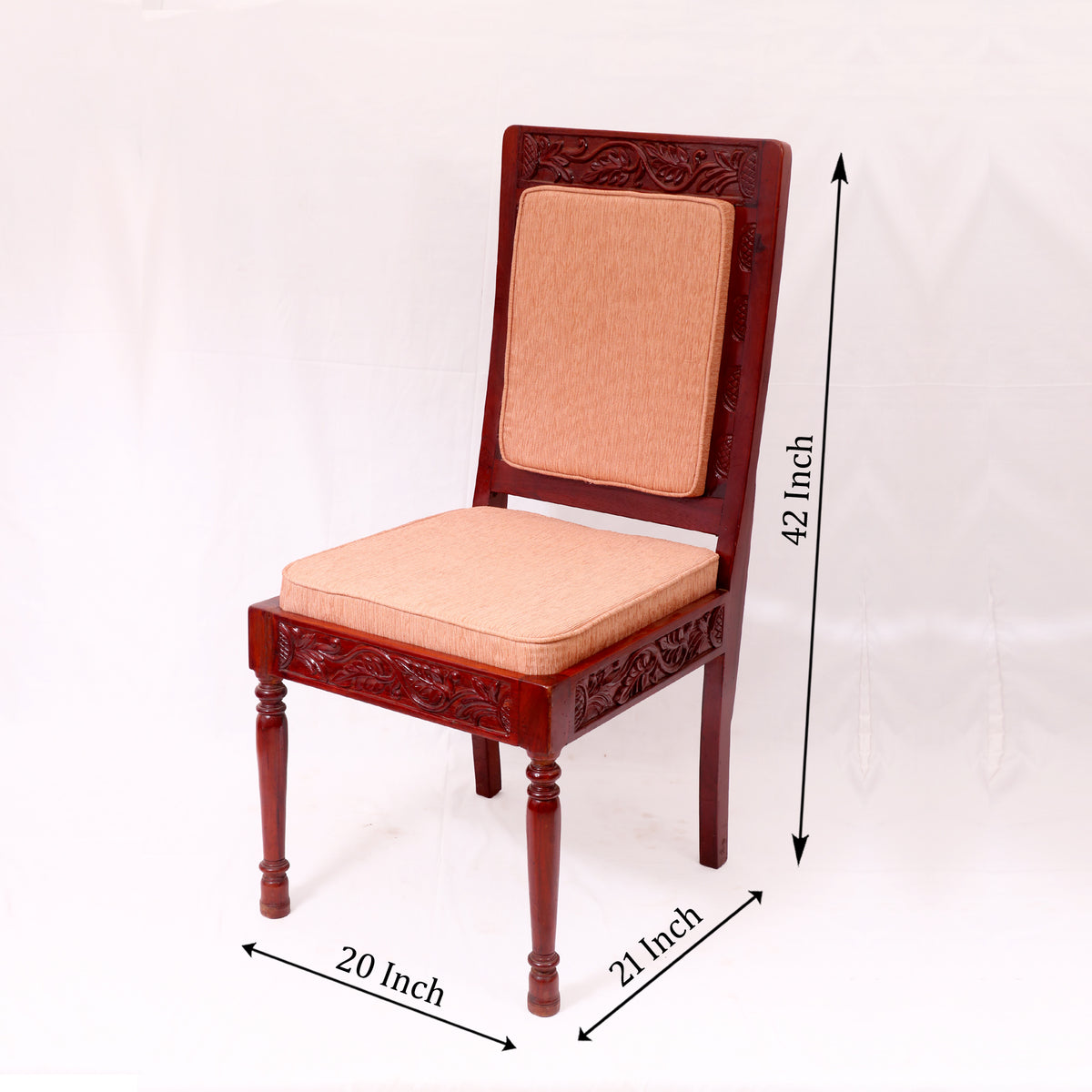 (Set of 2) Perfect Square Wooden Carving Chair