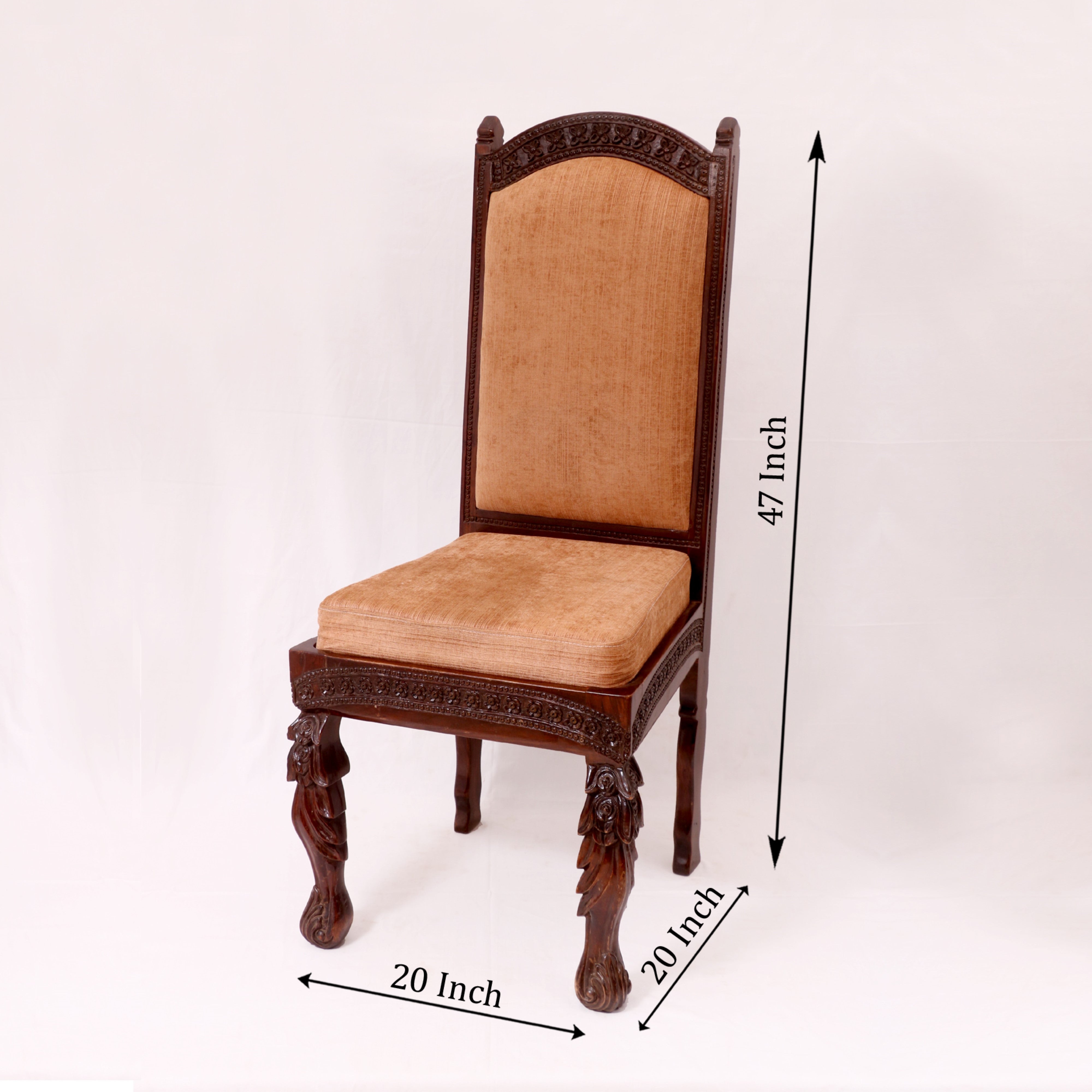 (Set of 2) Majestic Long Back Wooden Dinning Chair Dining Chair