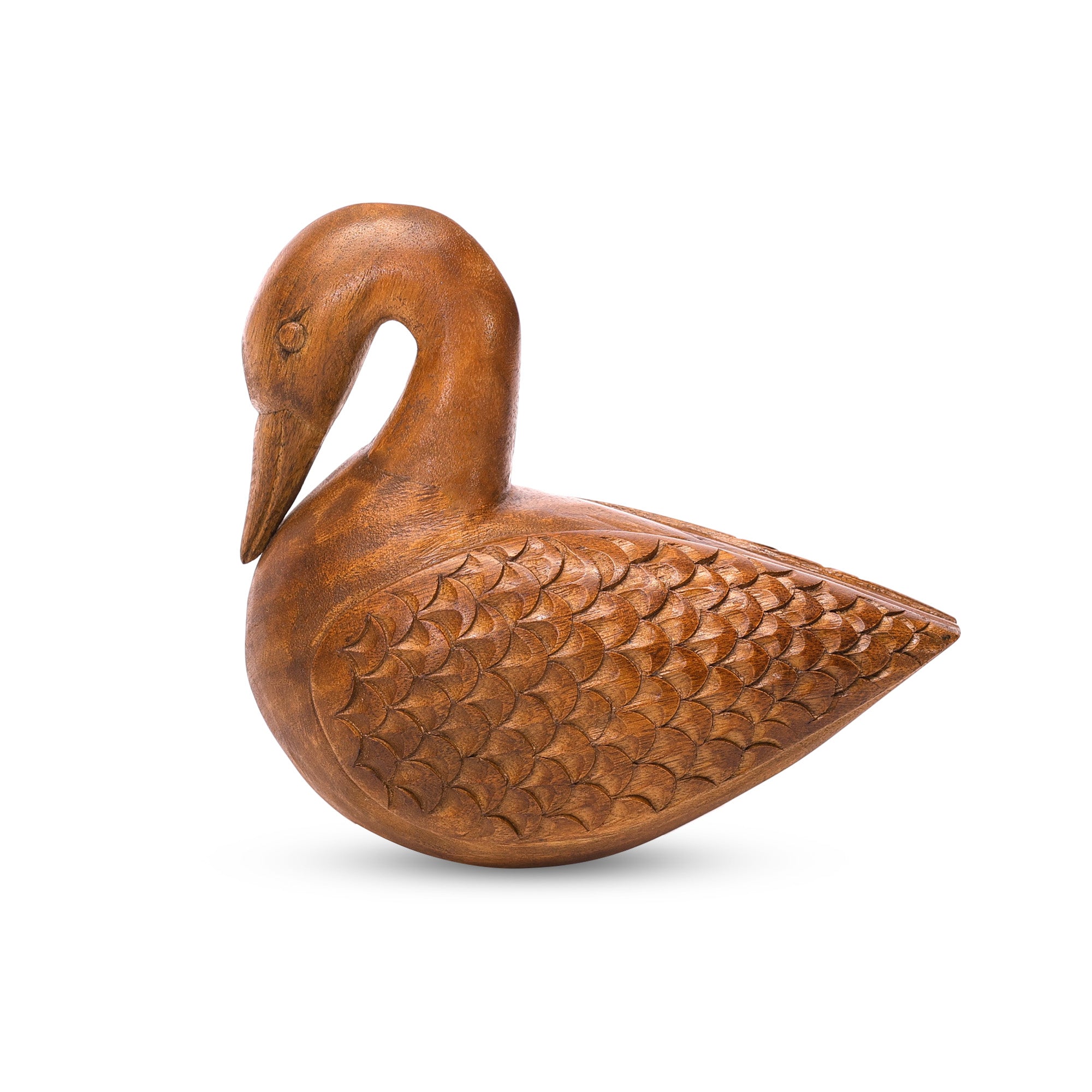 Downward-faced Wooden Swan Showpiece (Small) Animal Figurine