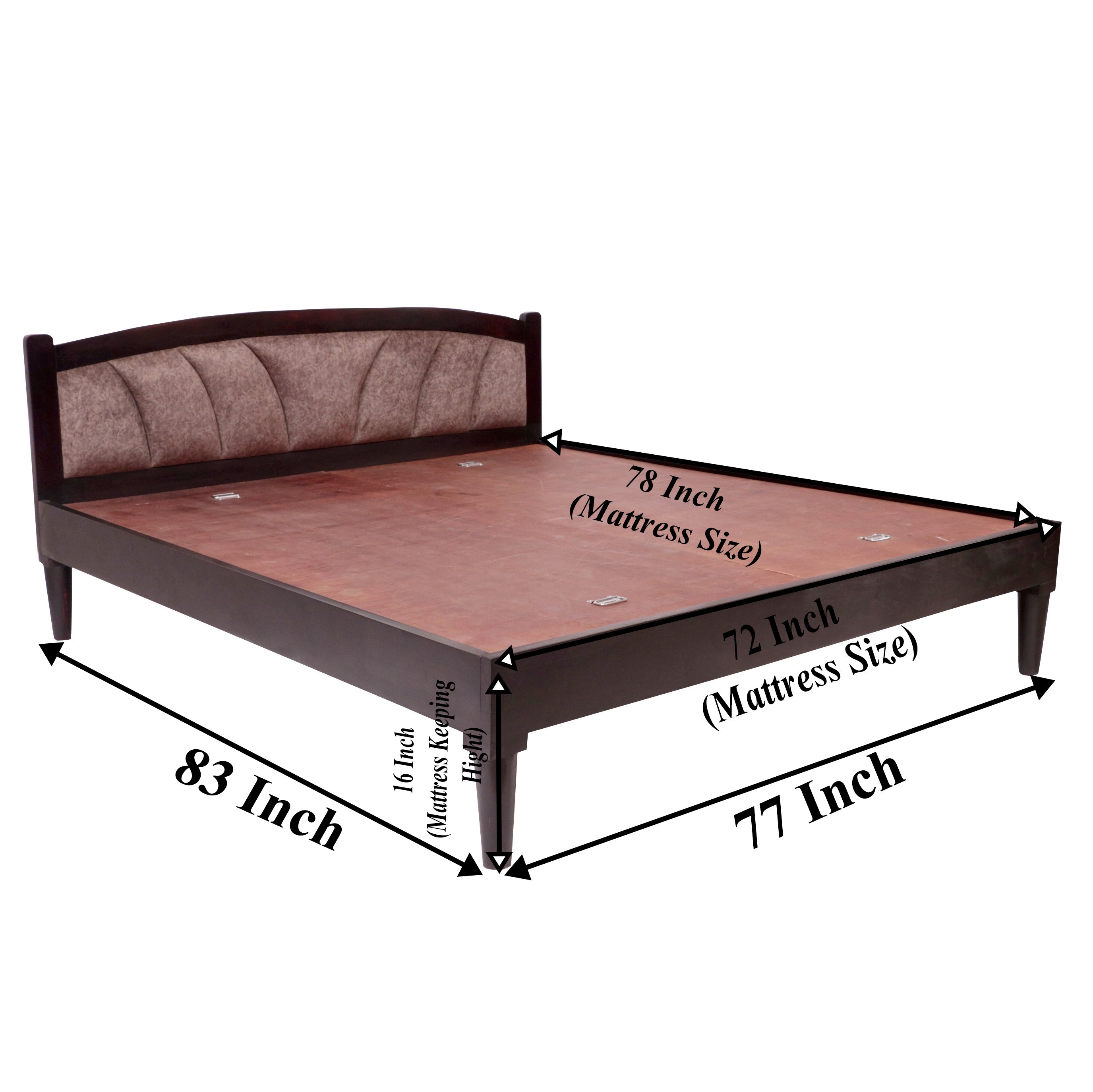 Teak wood Upholstered Bed Bed