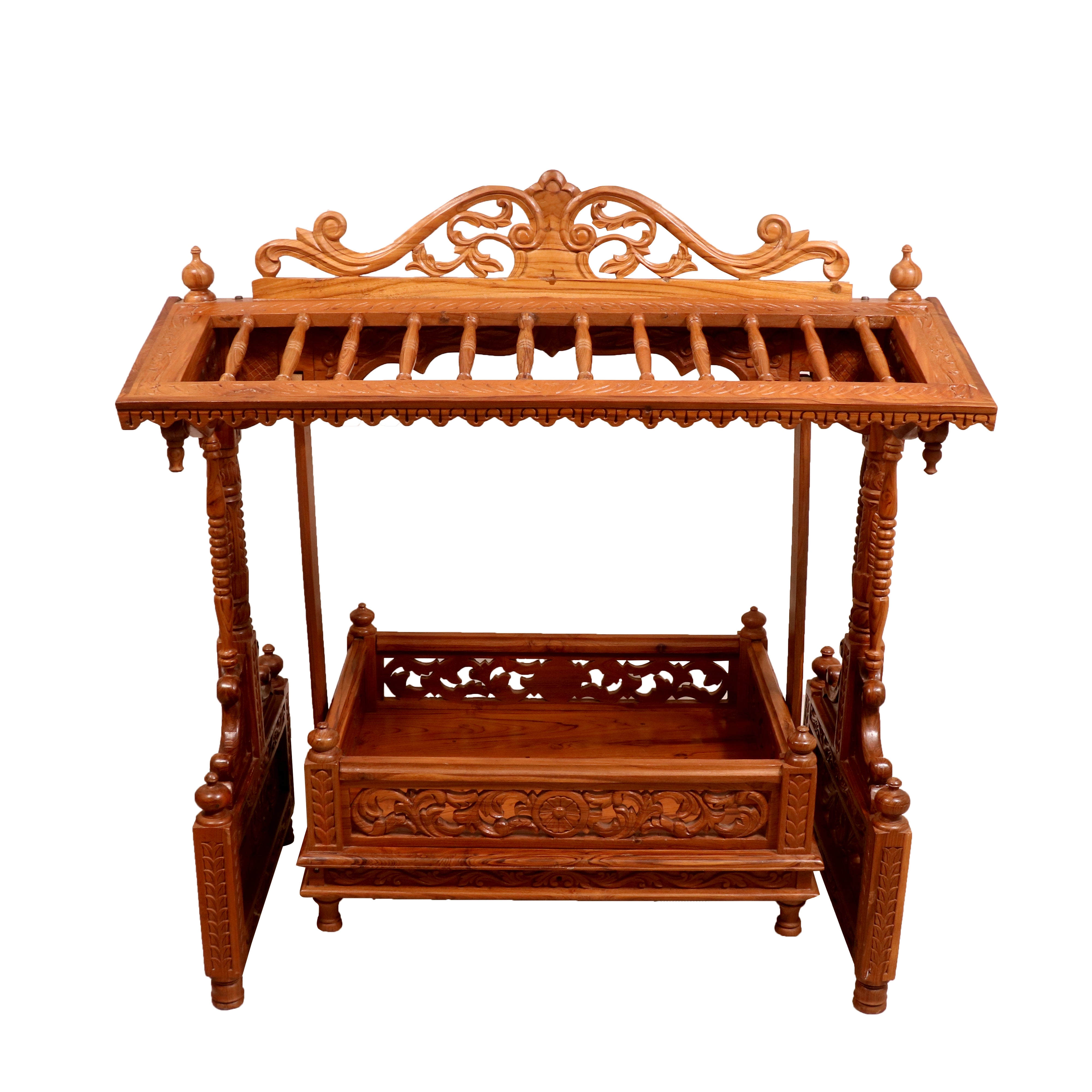 Simple Canopy Wooden Cradle Cradle