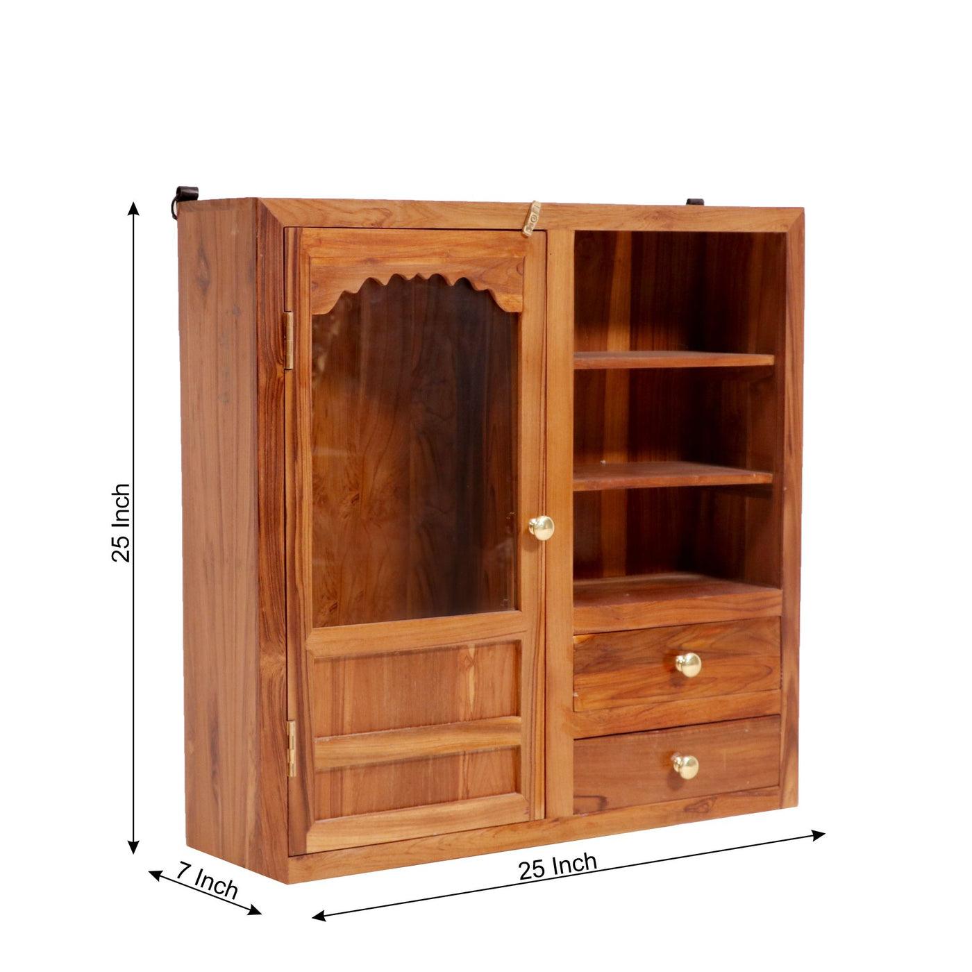 Wide teak wood wall for Kitchen storage