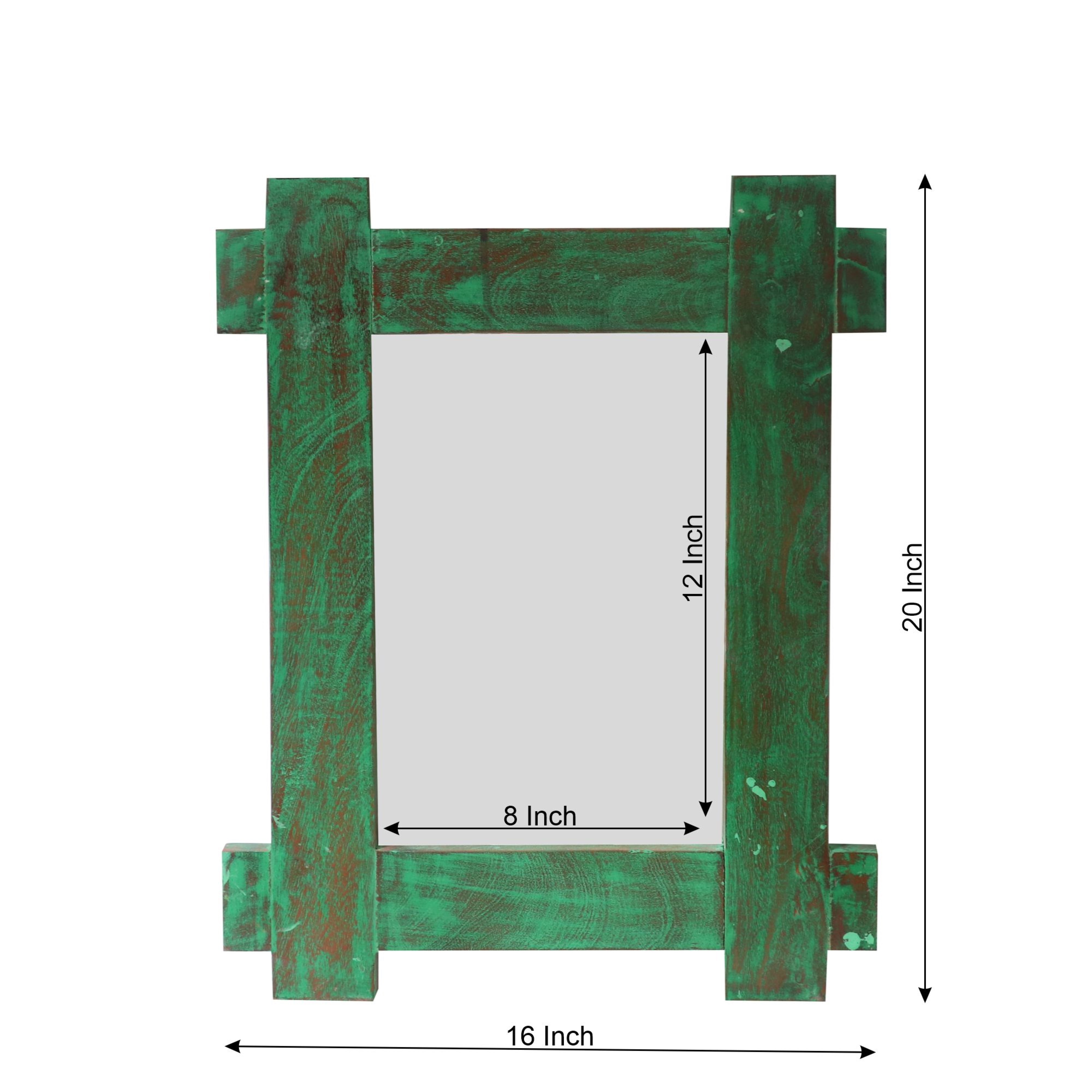 Cute green distressed Wooden Mirror Mirror