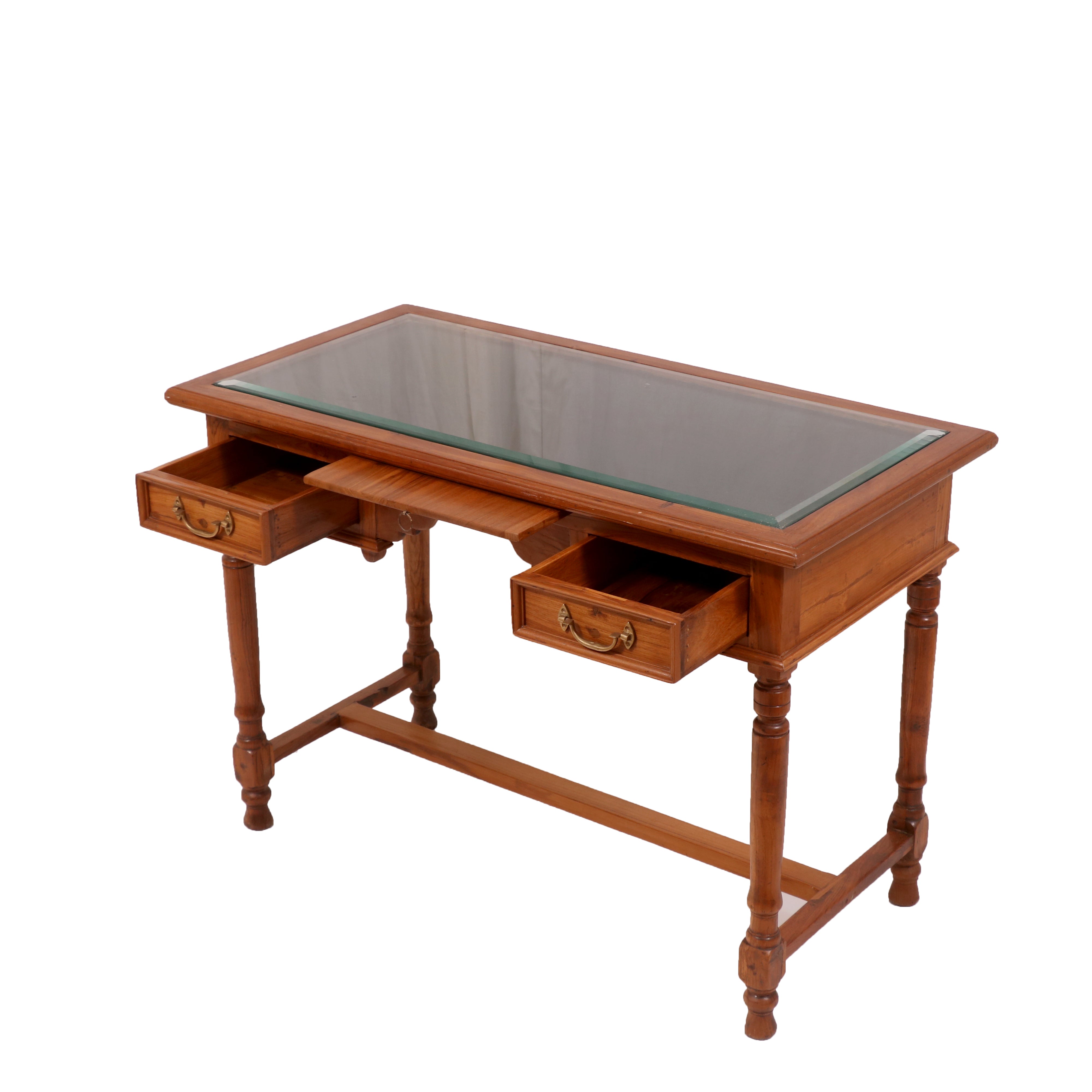 Glass Top Traditional Table Study Table