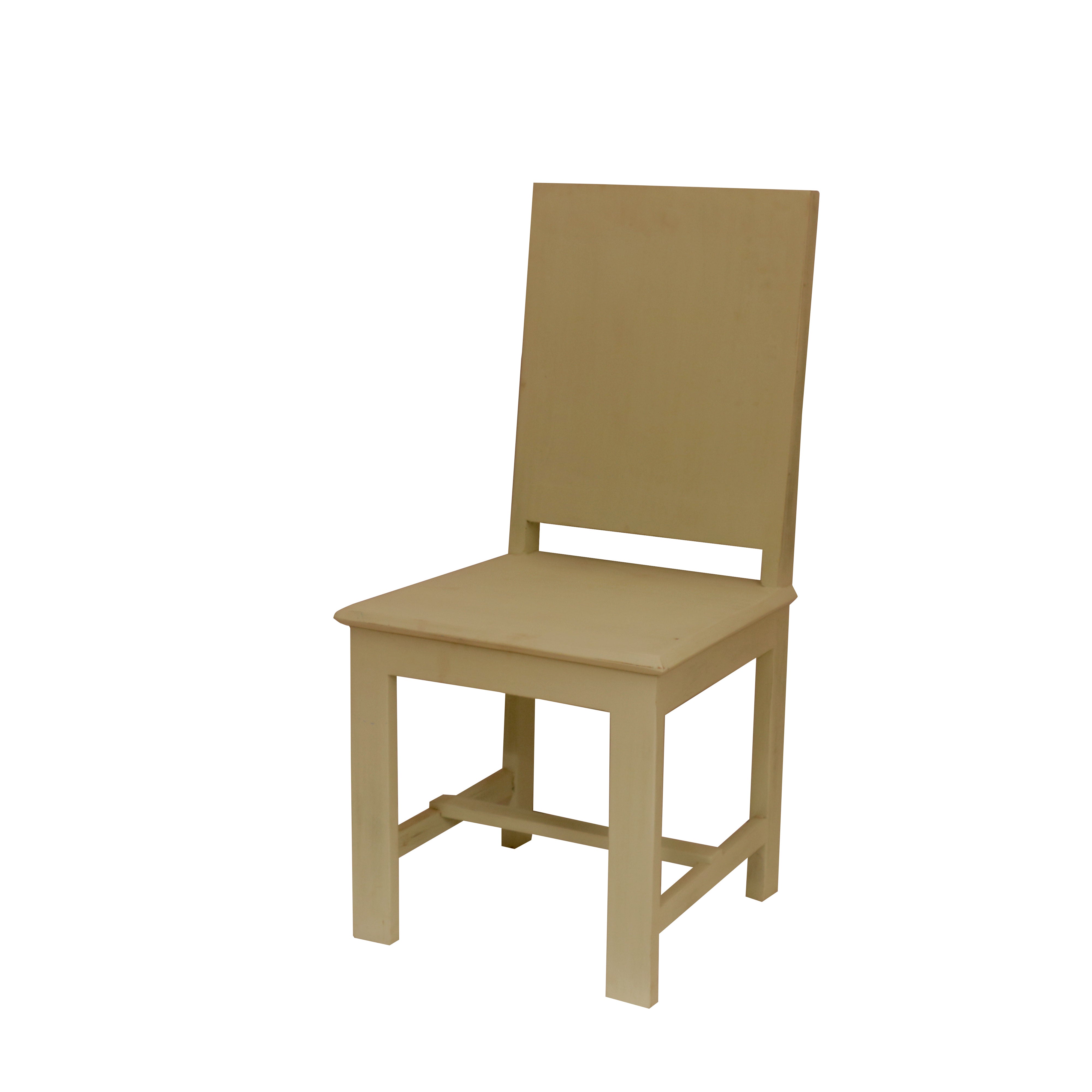 (Set of 2) Simple Cream Hued Chair Dining Chair