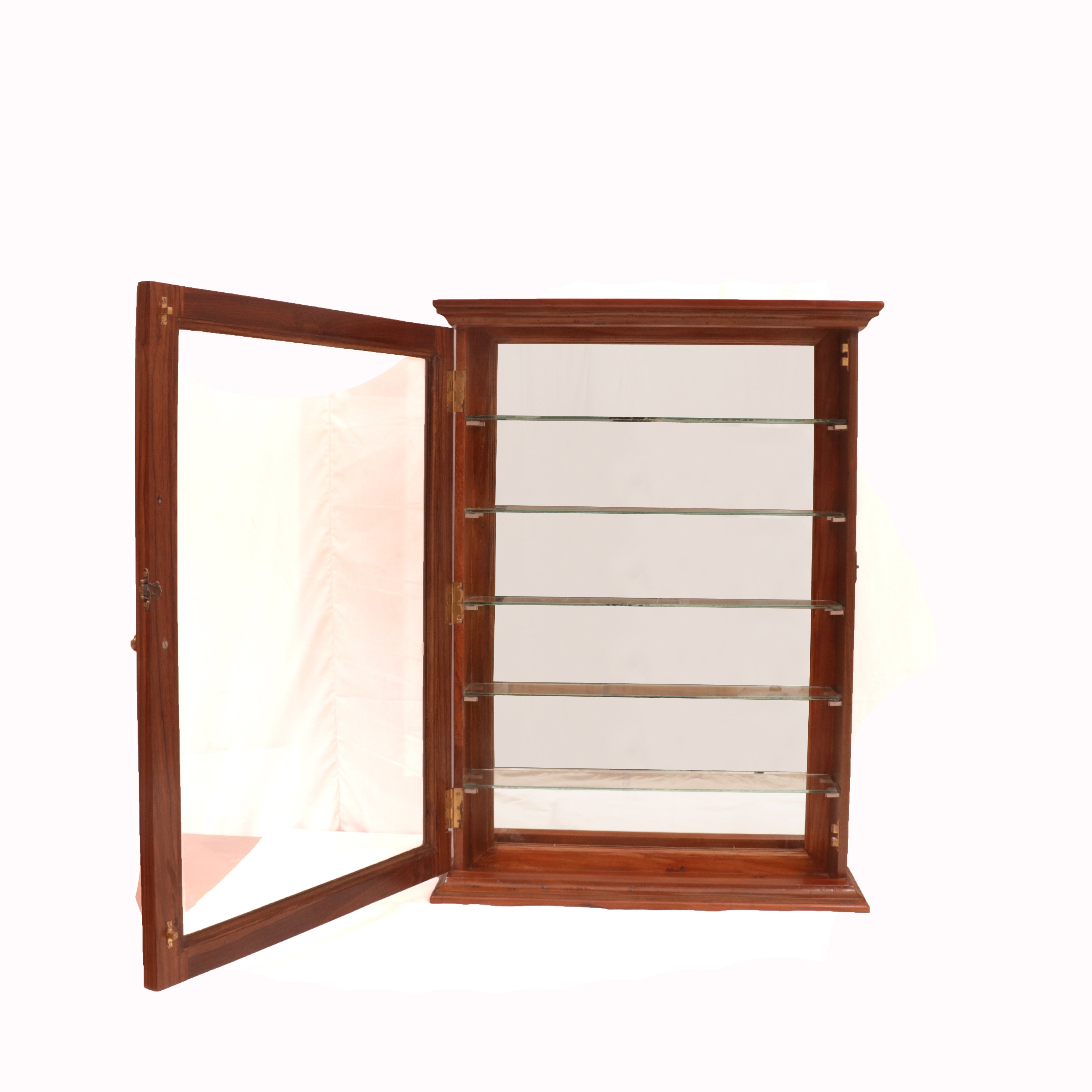 Simple Mirror and Glass Cabinet Wall Cabinet