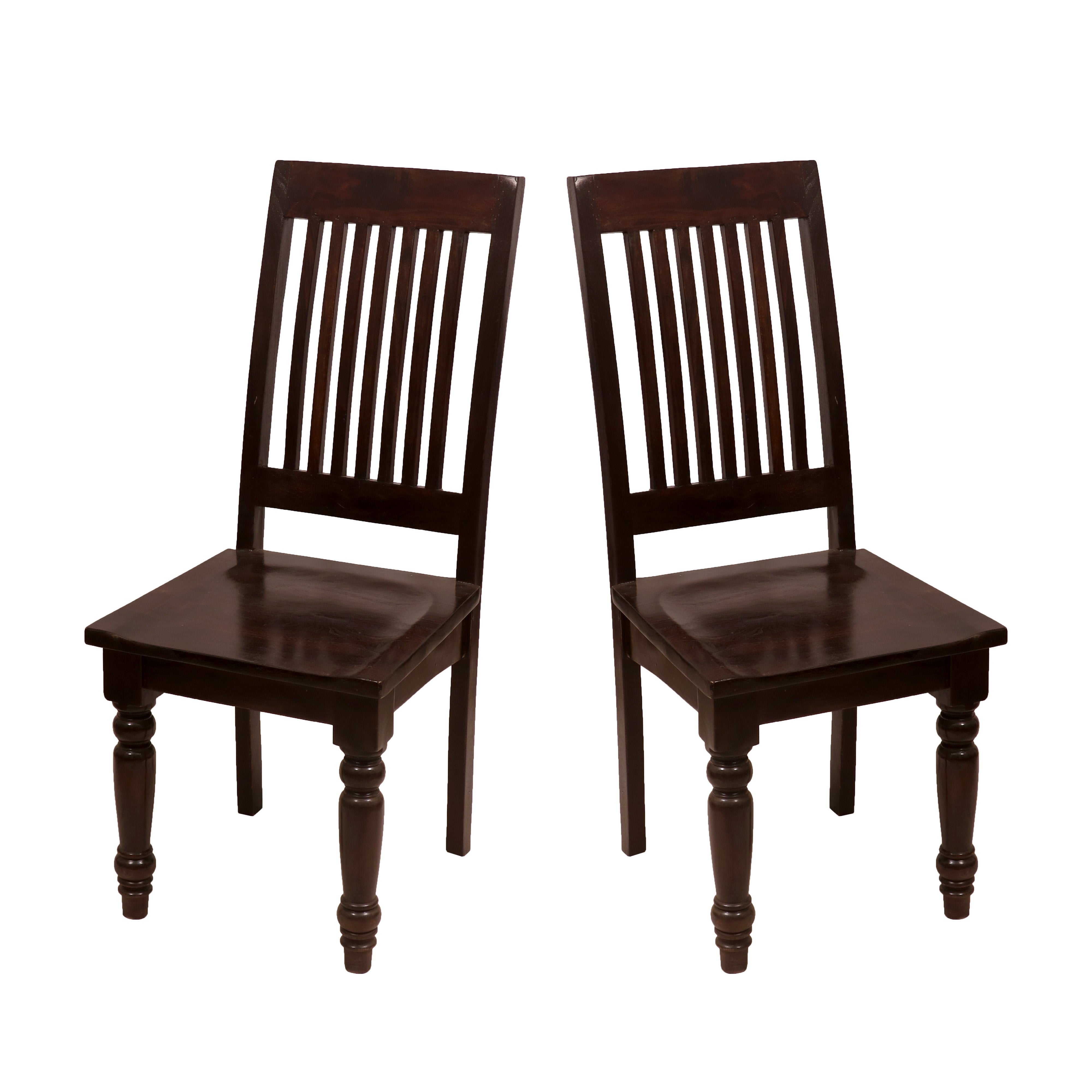 (Set of 2) Colonial Simple Wooden Chair Dining Chair