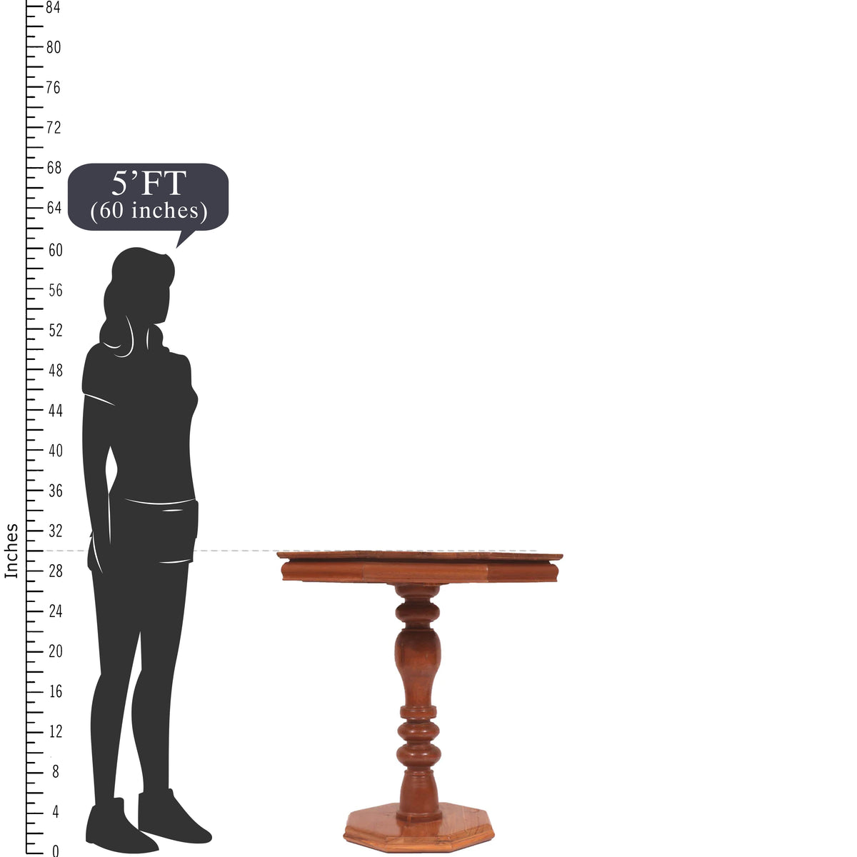 Teak Polygon Dining Table
