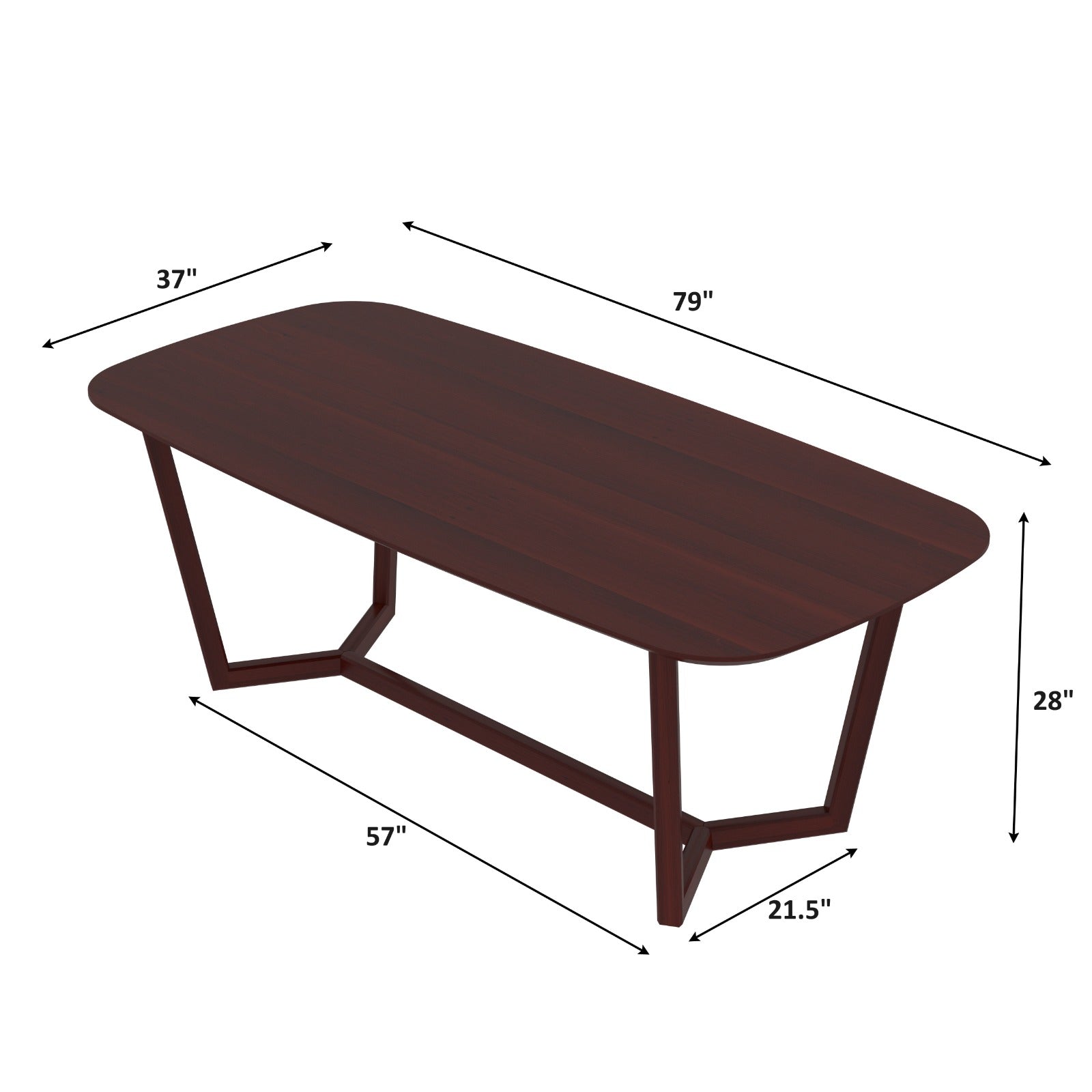 Ritox Eromac Style Wooden Handmade Dining Table Dining Table