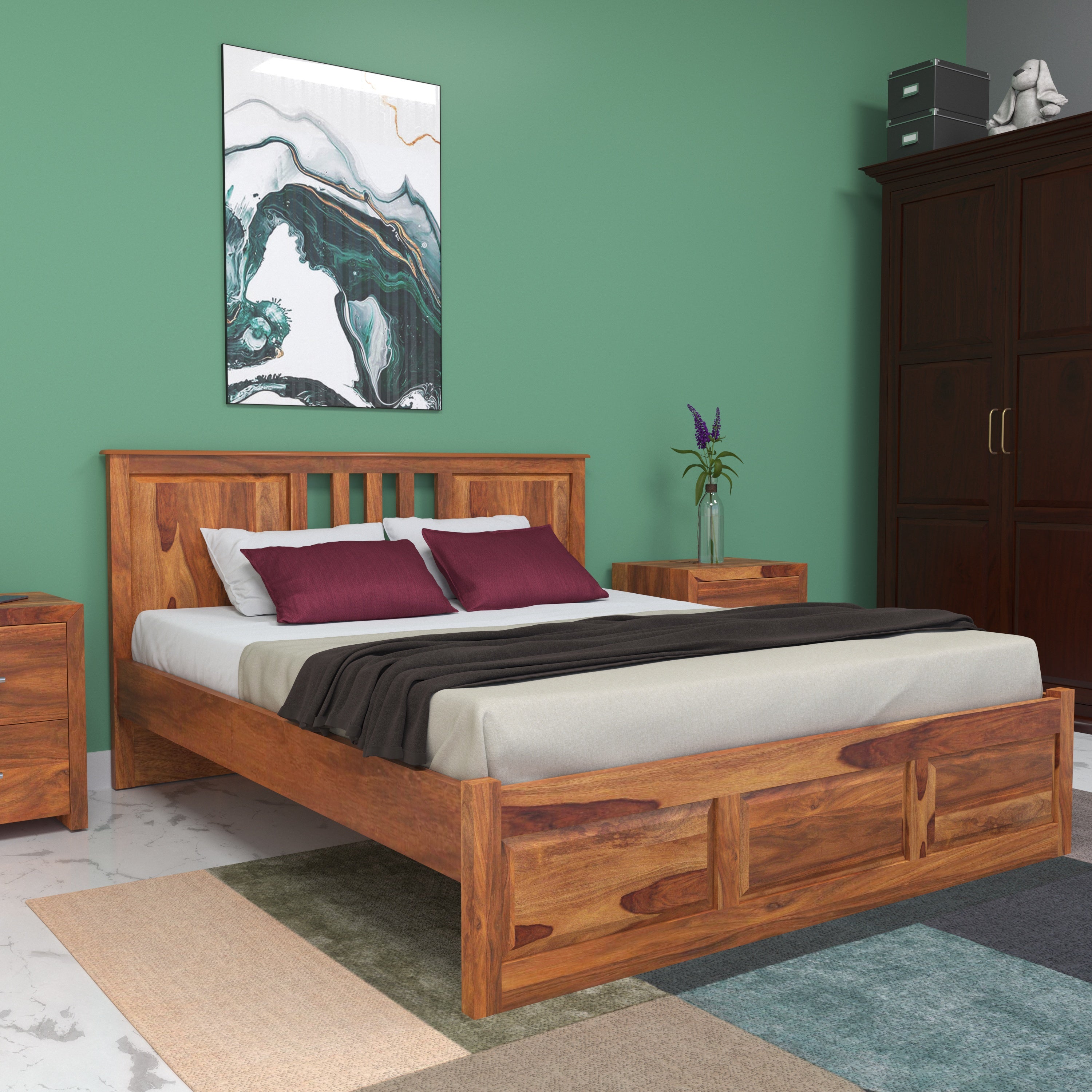 Minimalist Handcrafted Majestic King Bed Bed