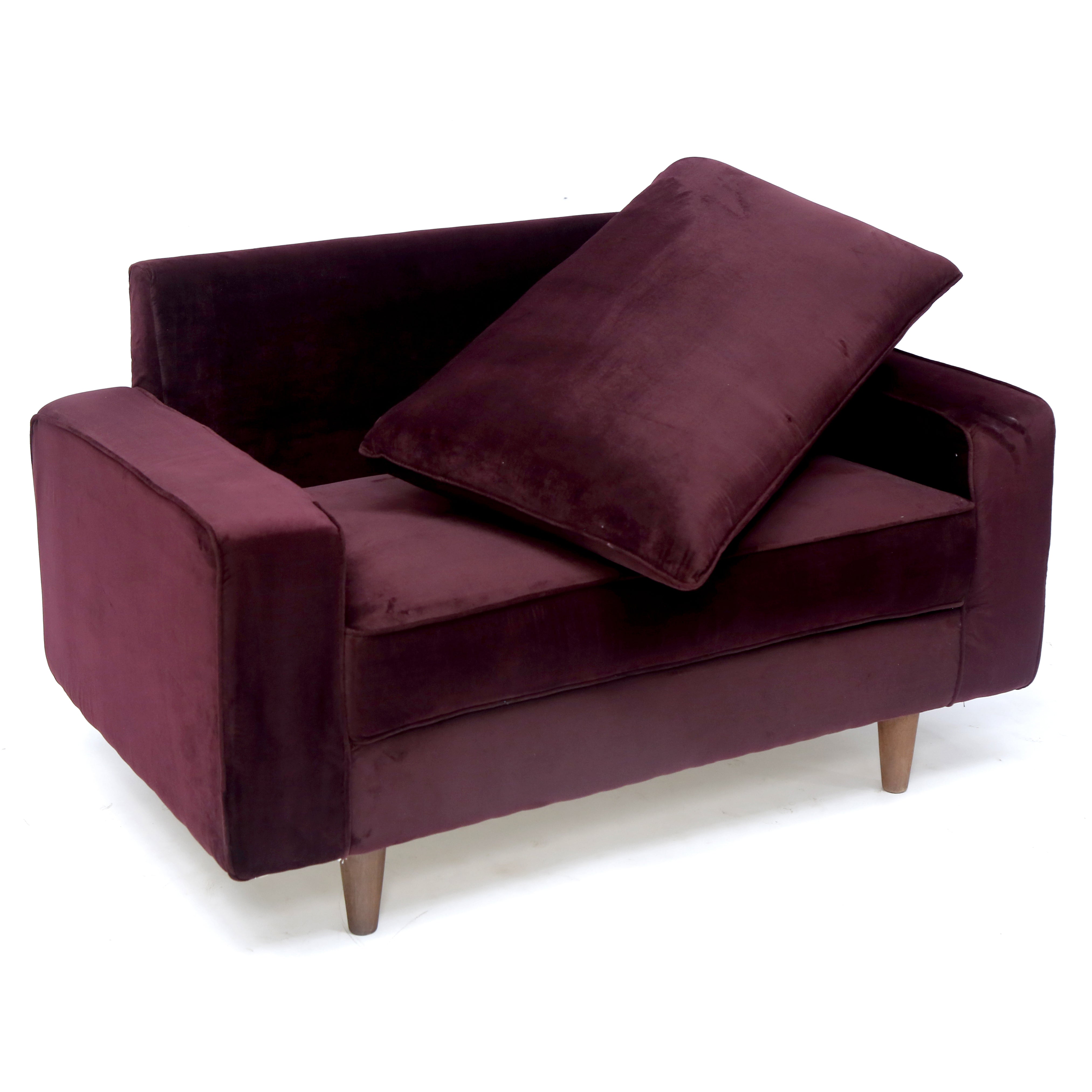 Upholstered Red Pinch Sofa Sofa
