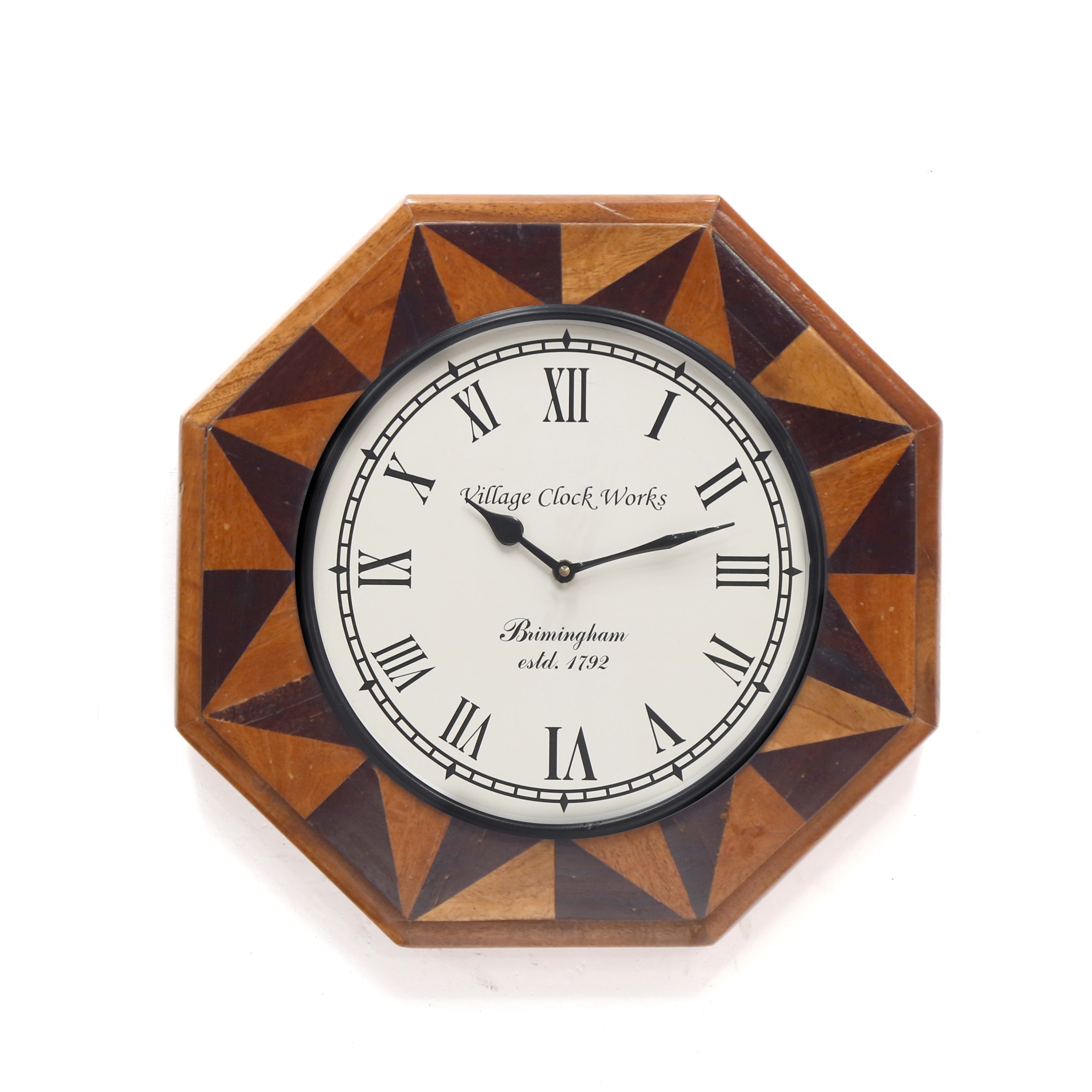 Octagonal Wooden Clock Clock