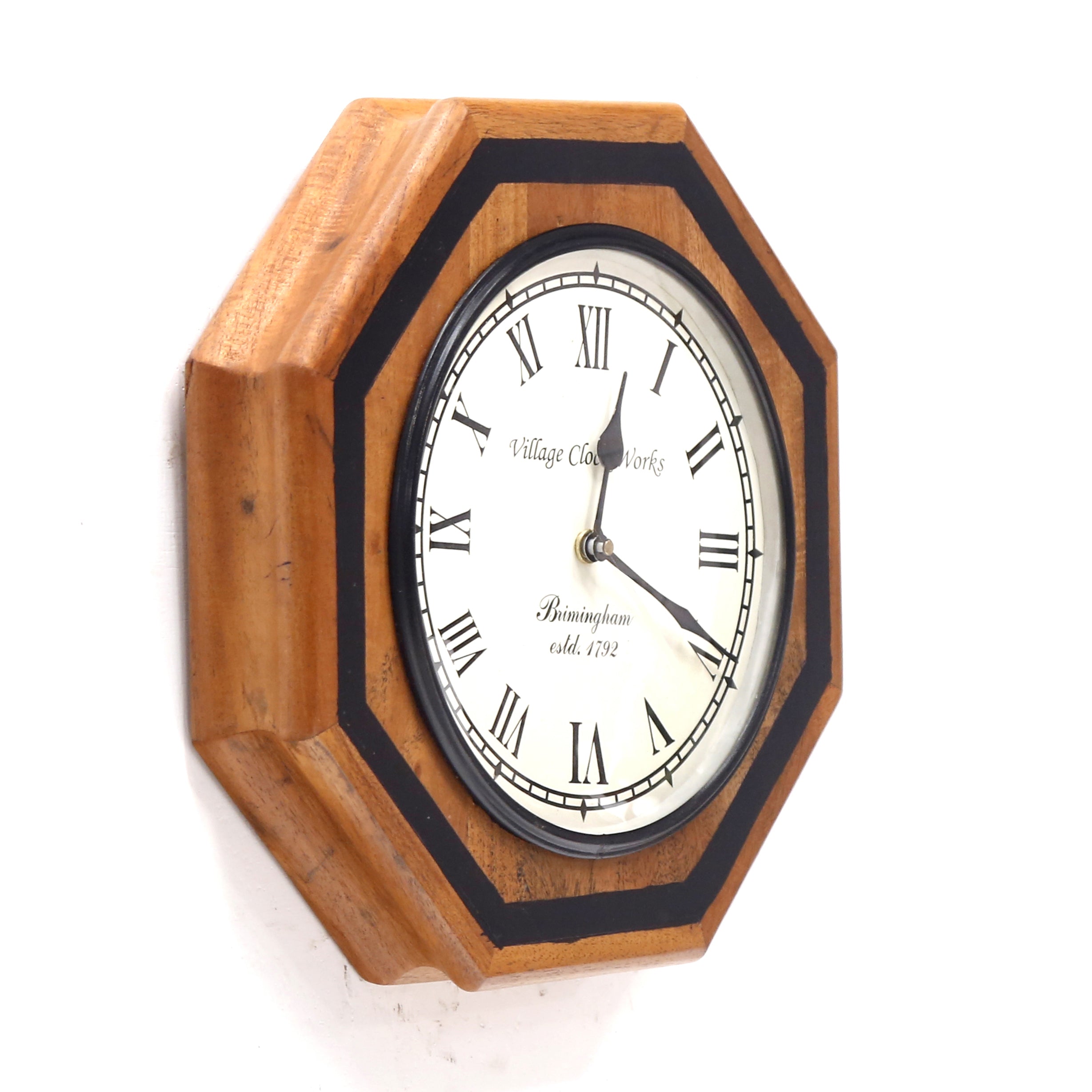 Wooden Octagonal Clock Clock