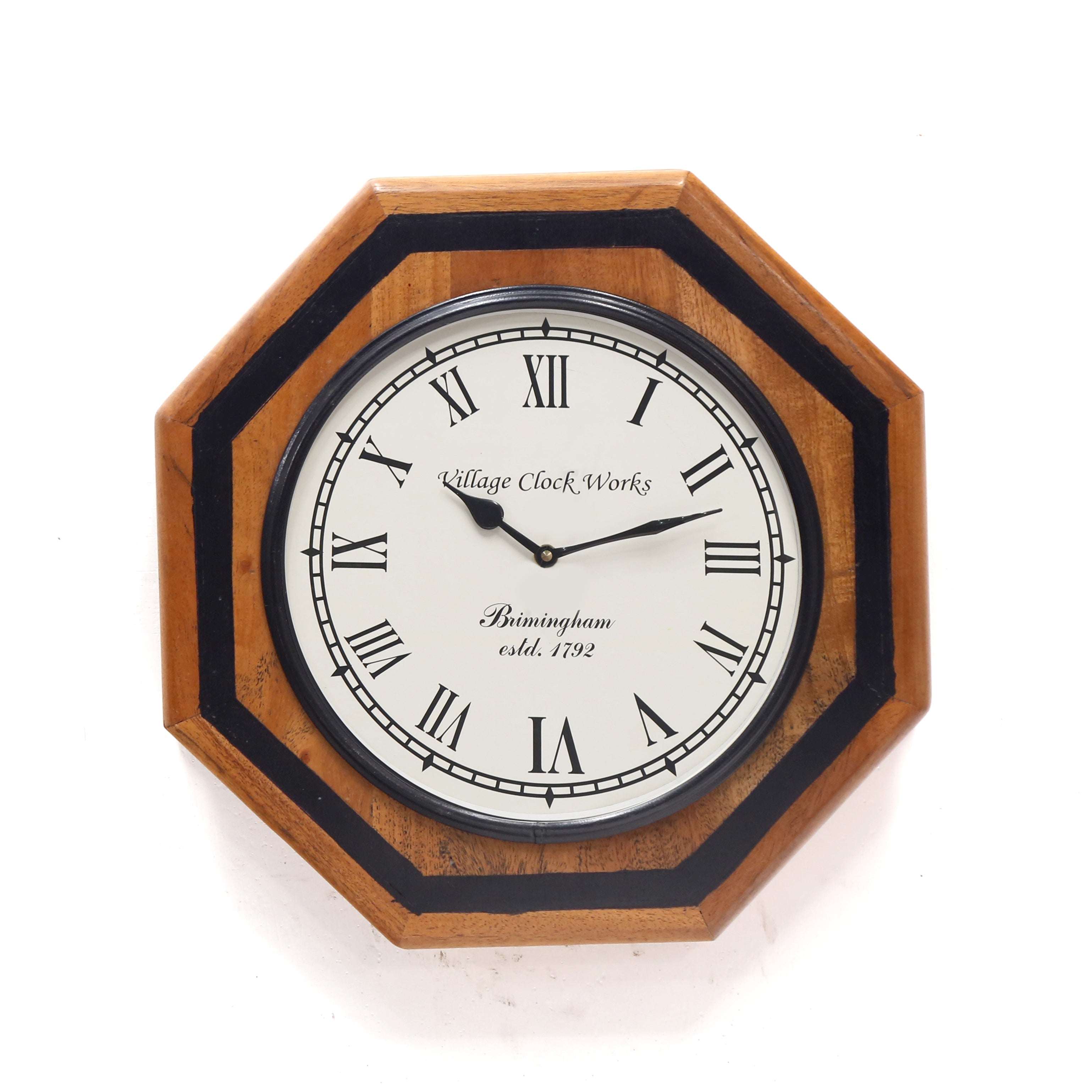 Wooden Octagonal Clock Clock