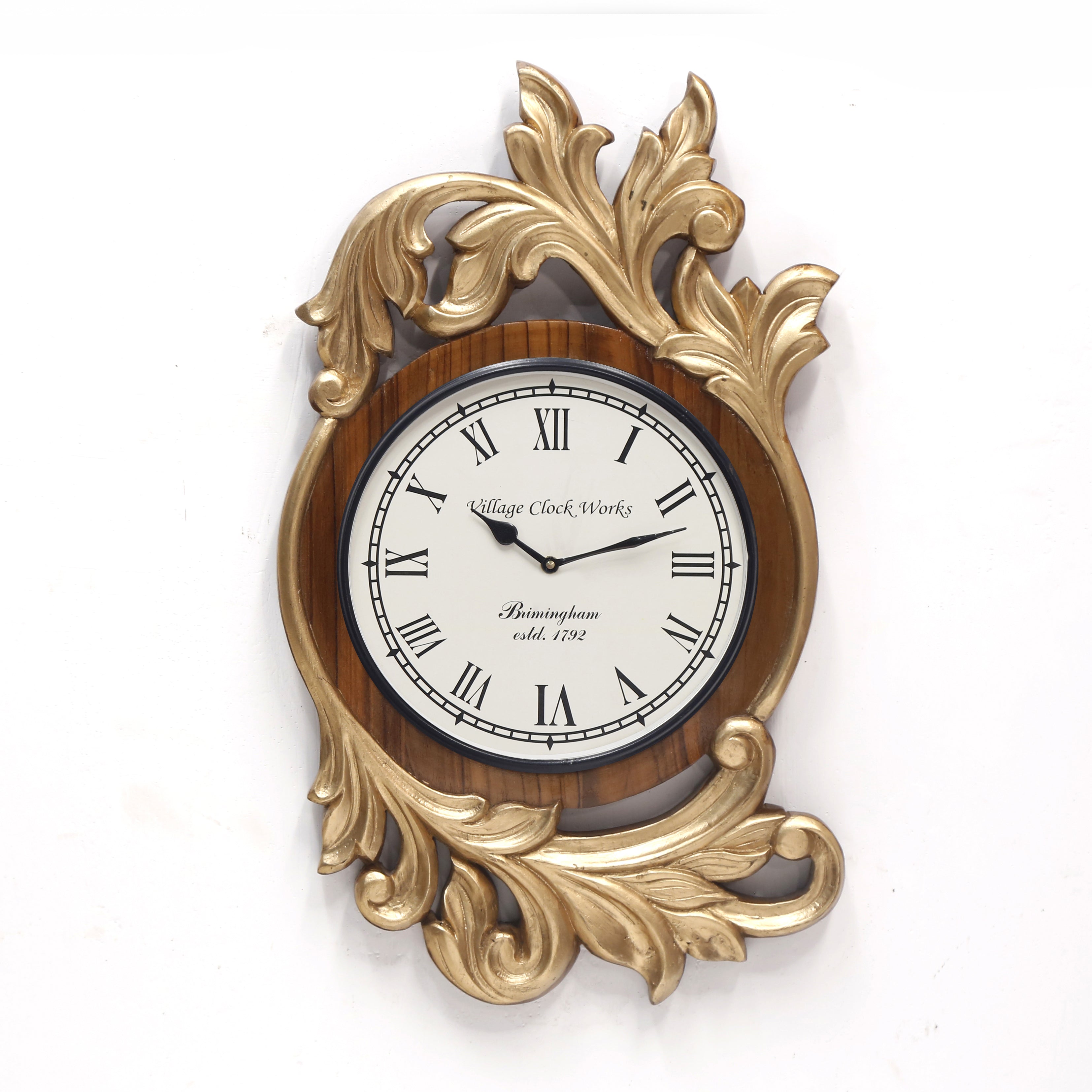Wooden Detail Clock – Leaf Clock